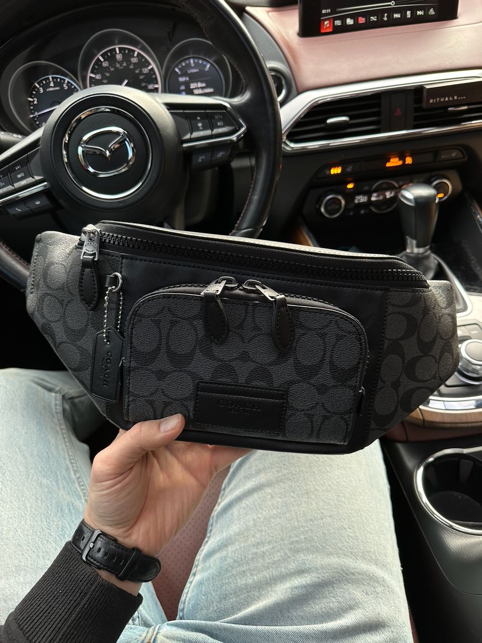 Coach Track Belt Bag Grey - 3