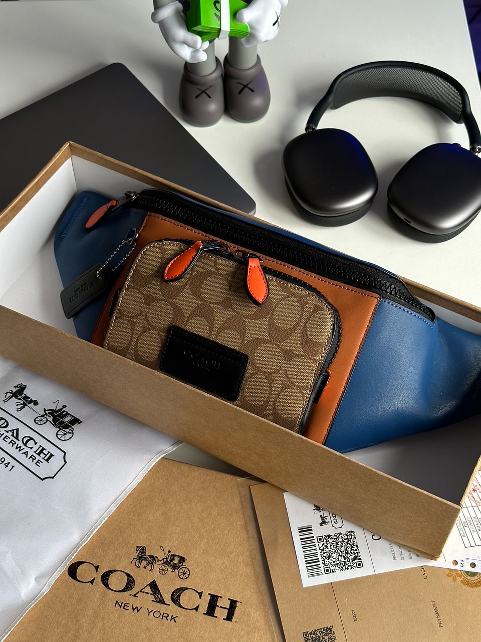 Coach Track Belt Bag in Colorblock - 2