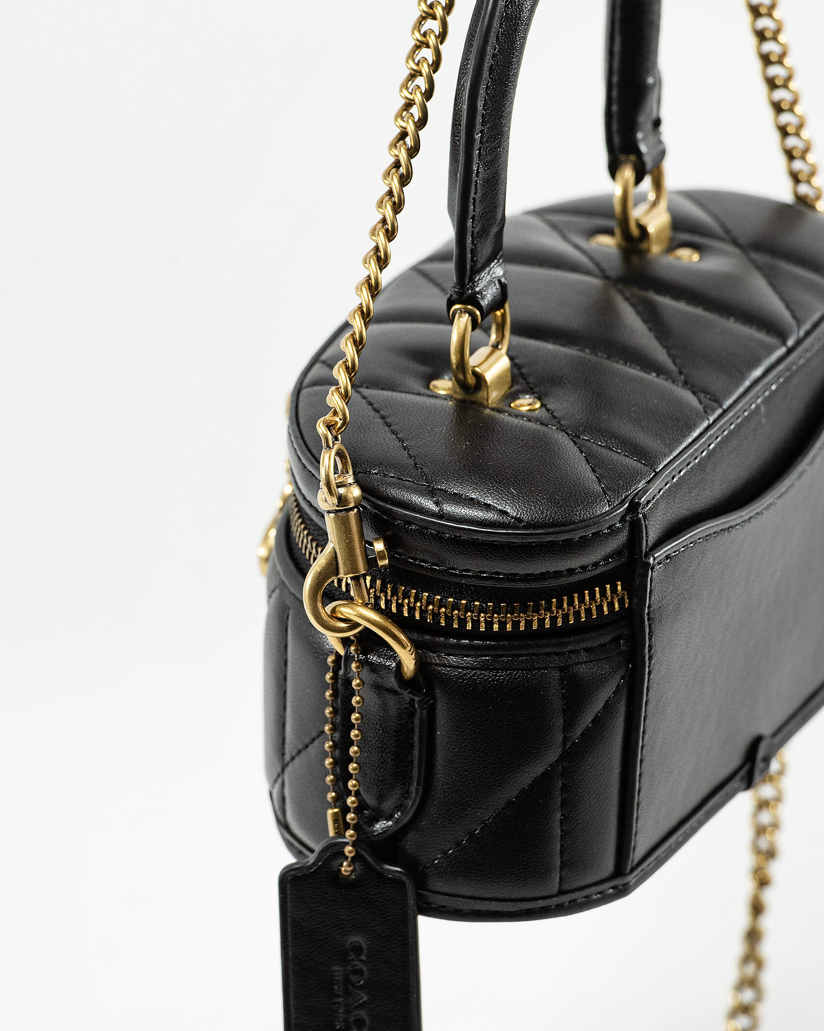 Coach Trail Mini Crossbody Bag in Black Quilted Leather - 6