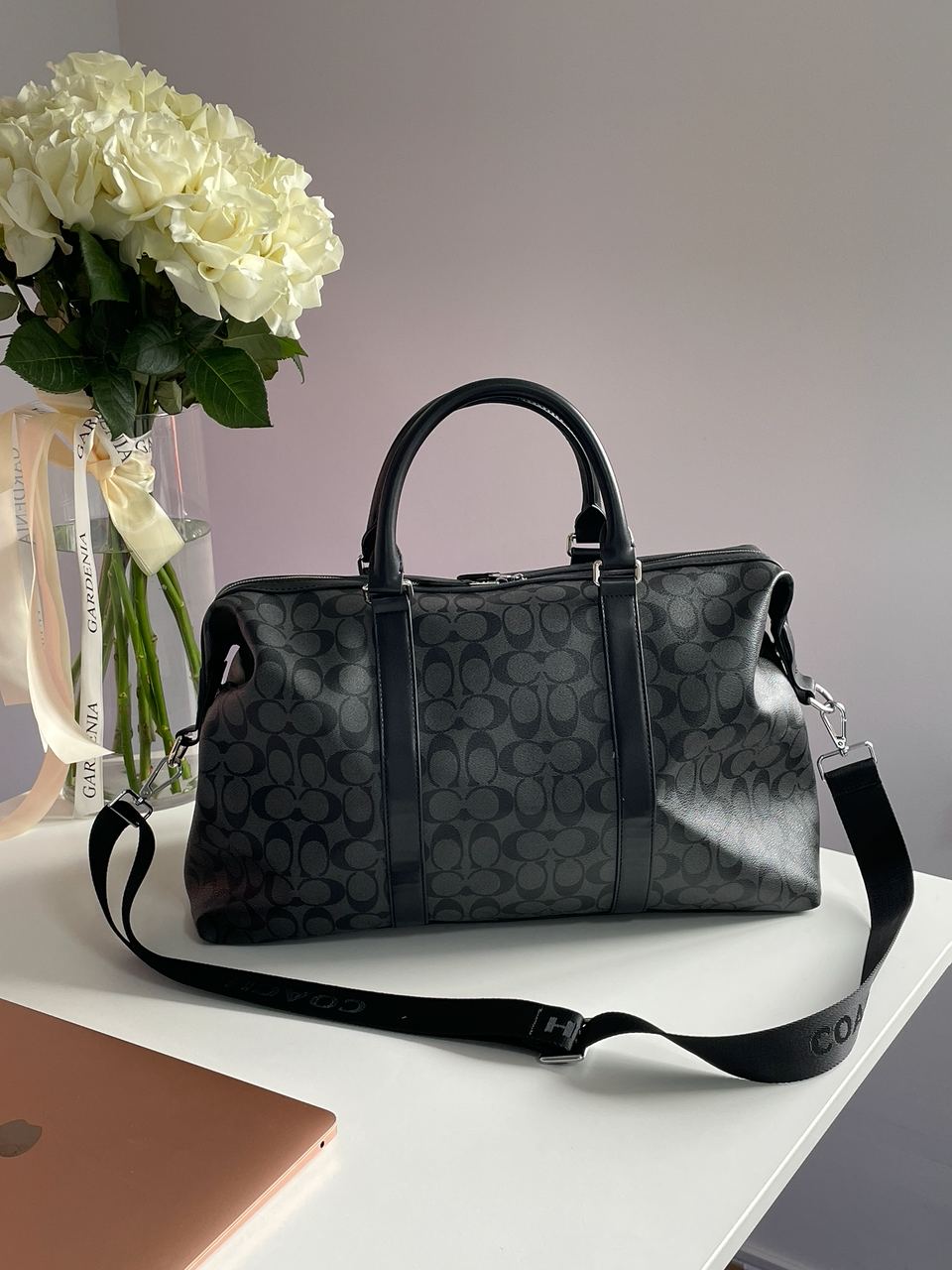 Coach Voyager Duffle Bag In Charcoal - 3