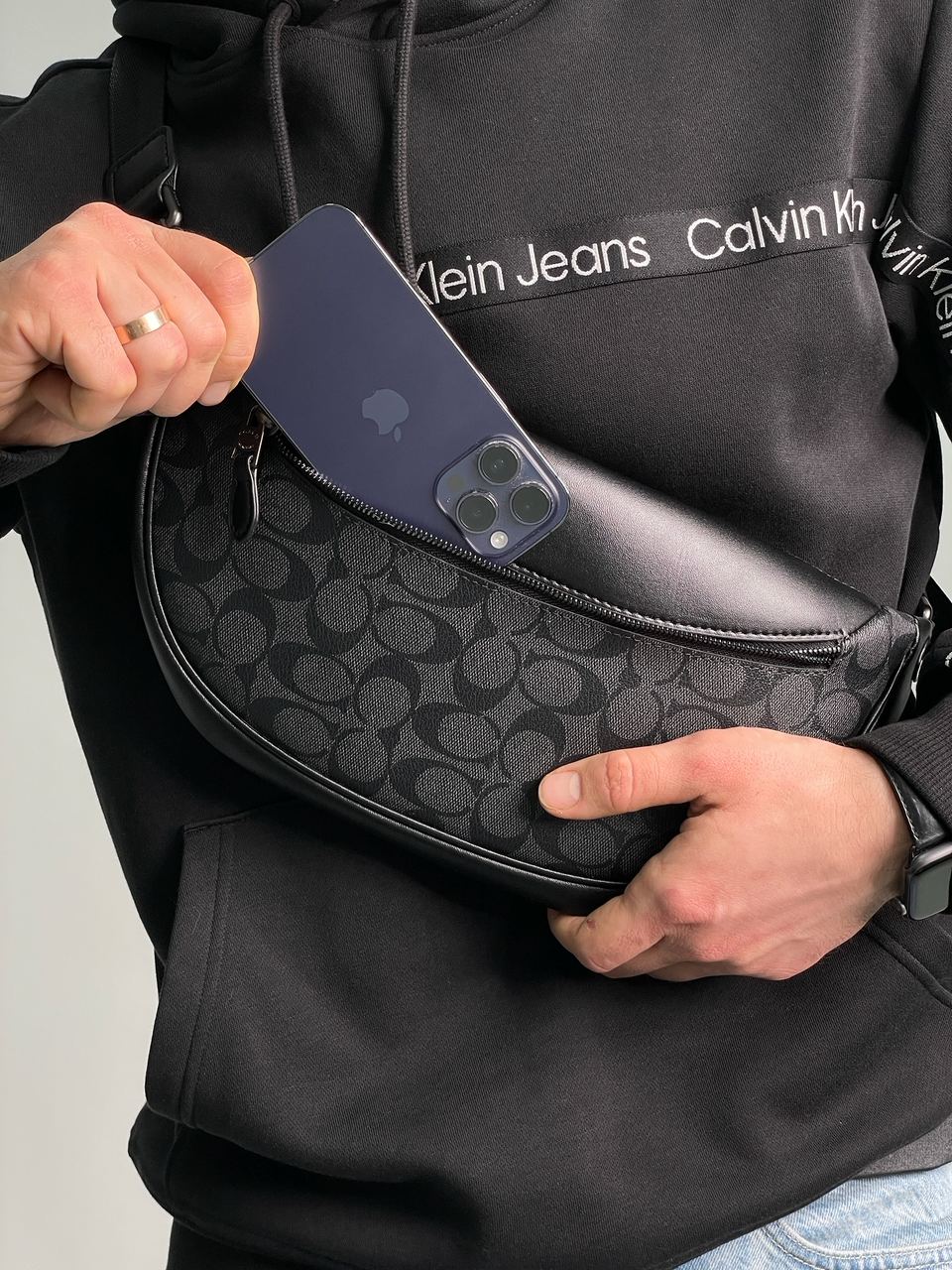 Coach Warren Belt Bag Grey - 10