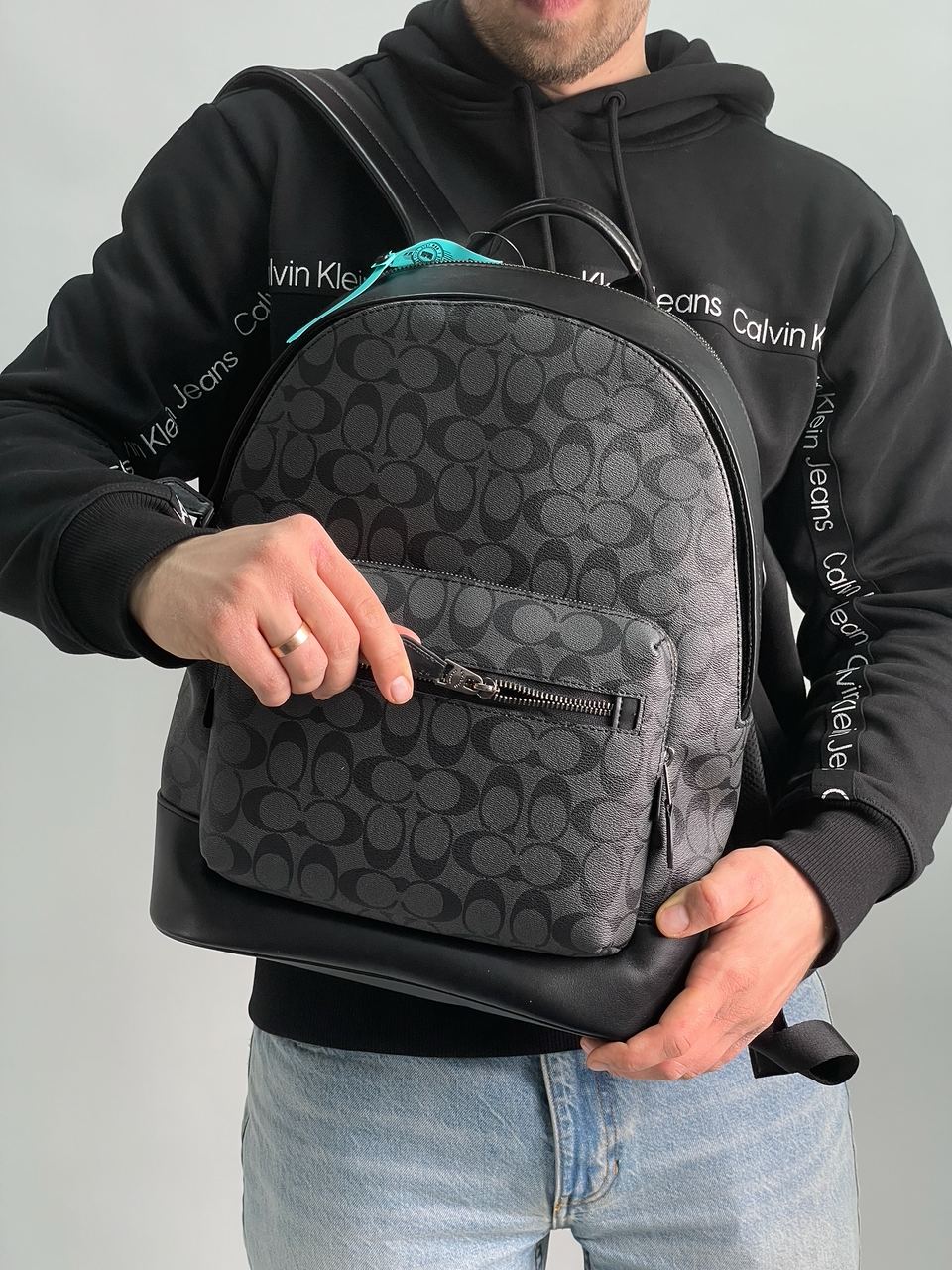 Coach West Backpack In Signature Canvas - 7