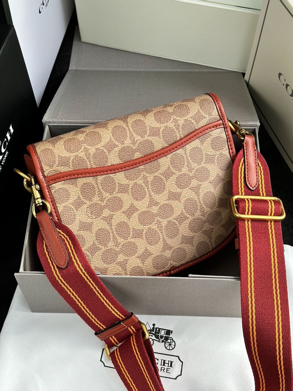 Coach Willow Medium Signature Canvas Saddle Bag - 24