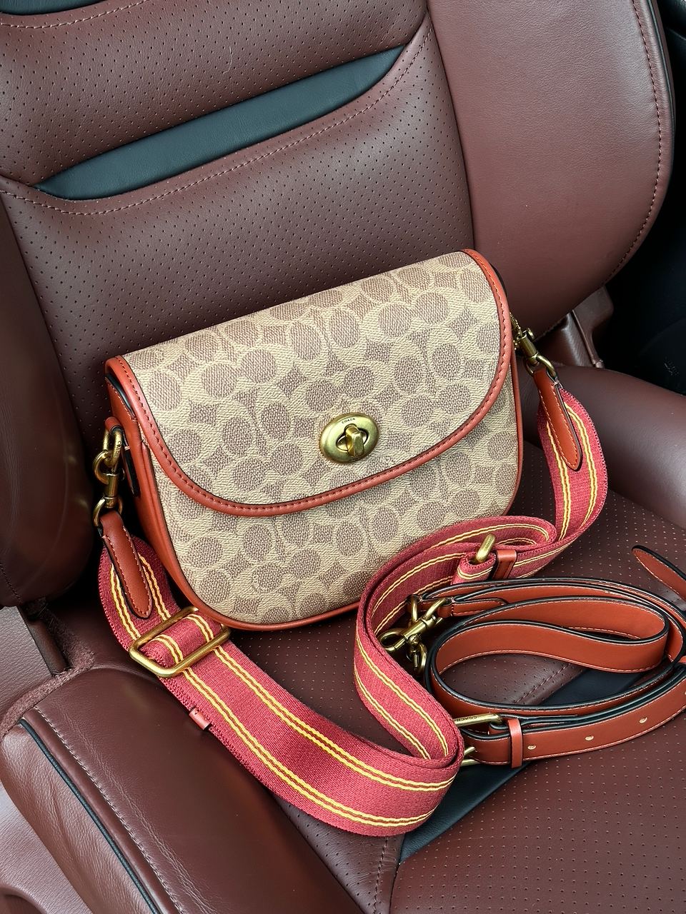 Coach Willow Medium Signature Canvas Saddle Bag - 5