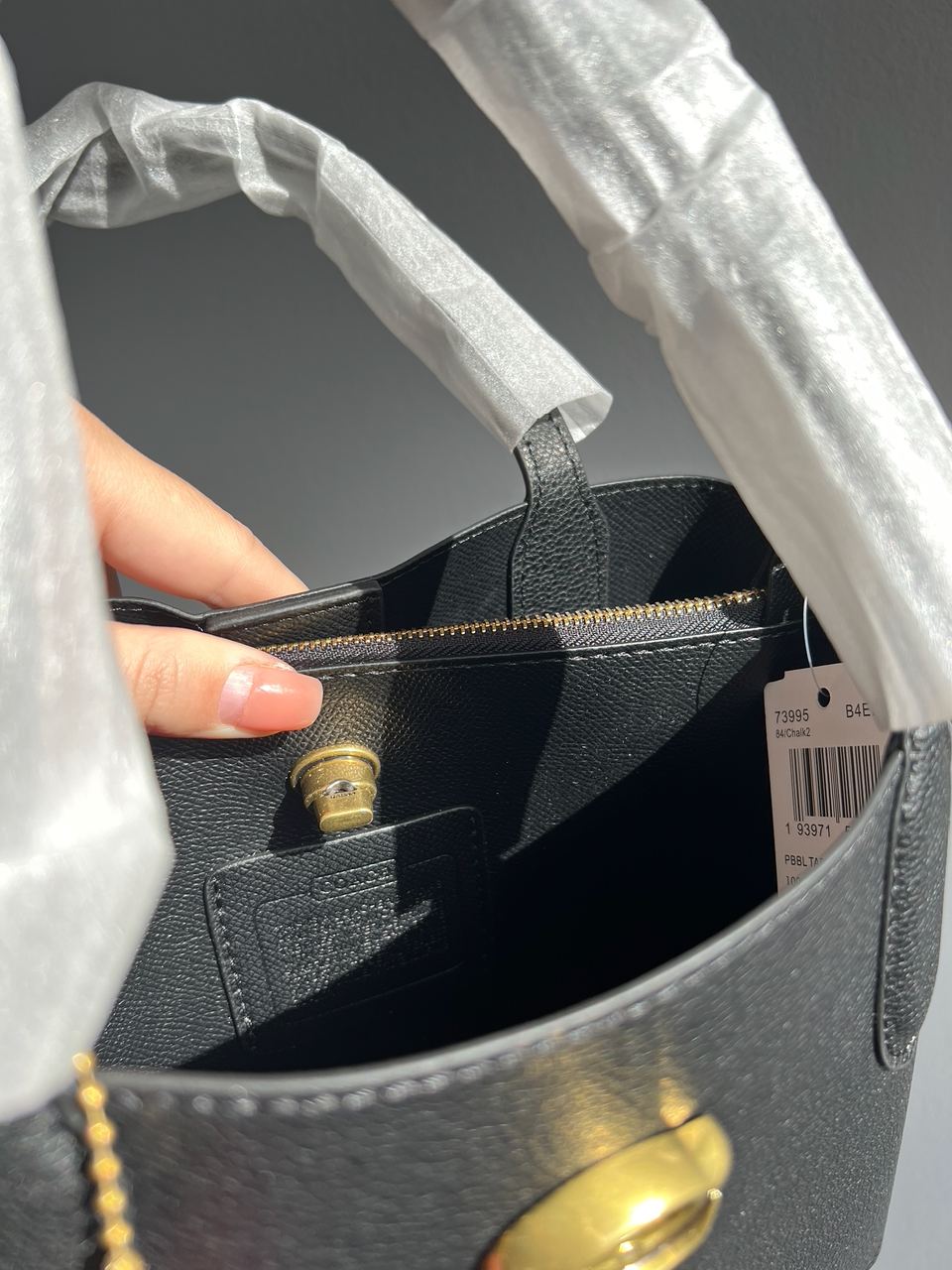 Coach Willow Tote 24 In Black - 23