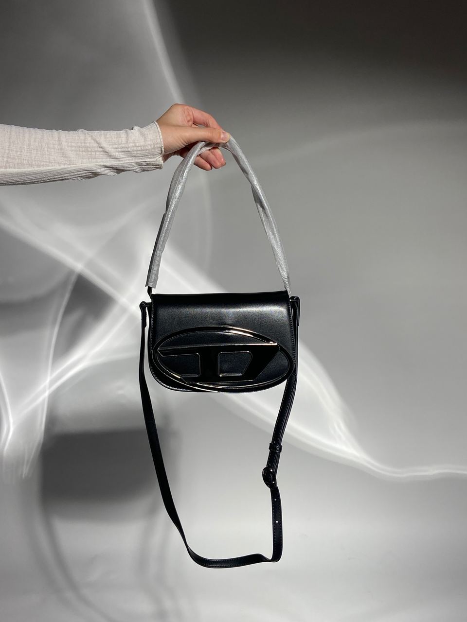 DIESEL 1DR Iconic Shoulder Bag Black - 6