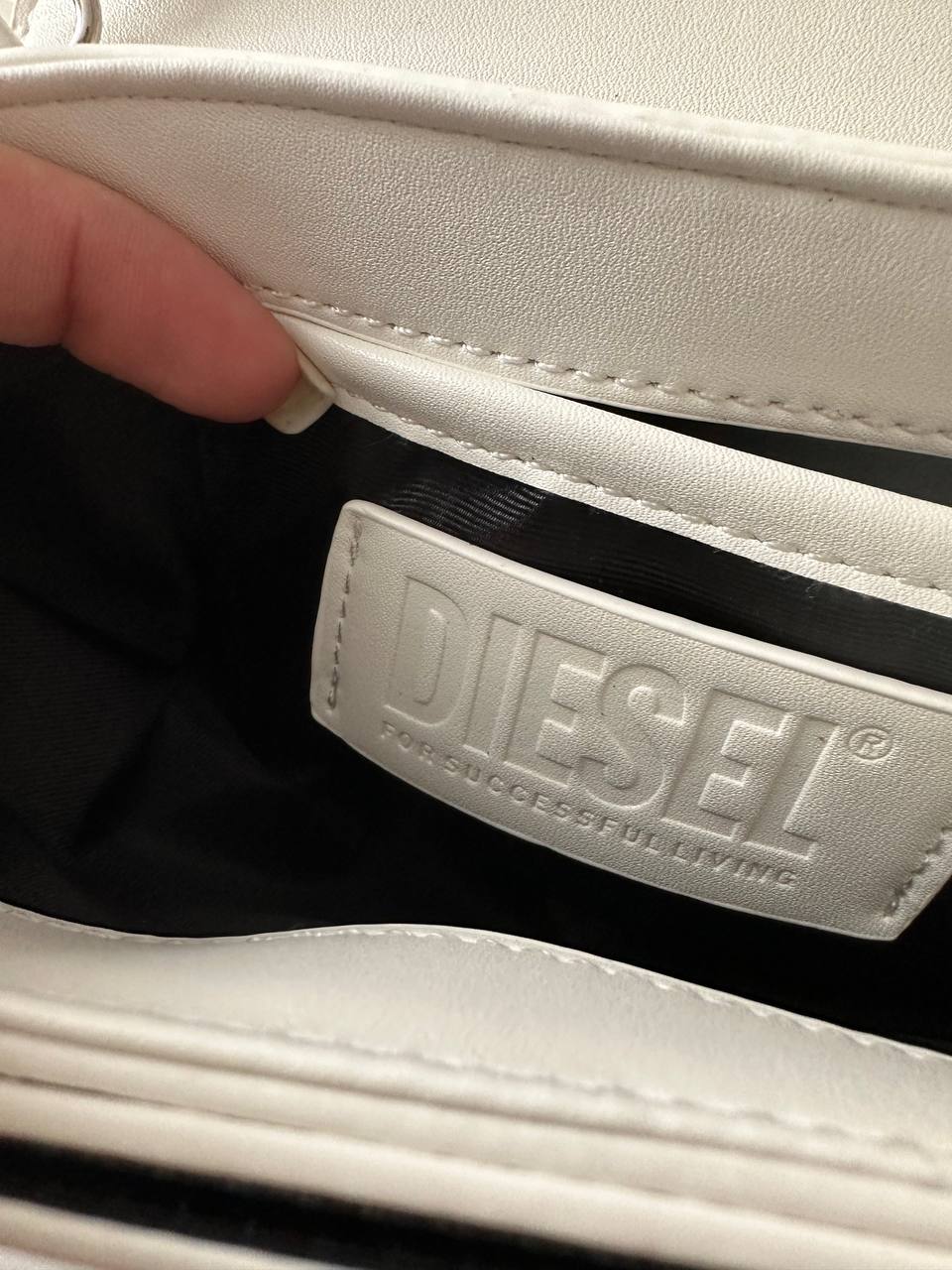 Diesel 1DR Iconic Shoulder Bag White - 6