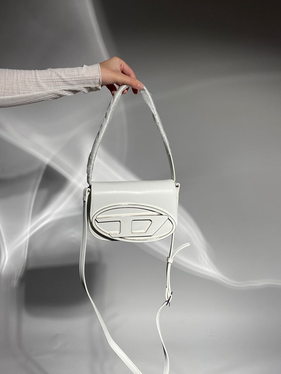 DIESEL 1DR Iconic Shoulder Bag White - 7