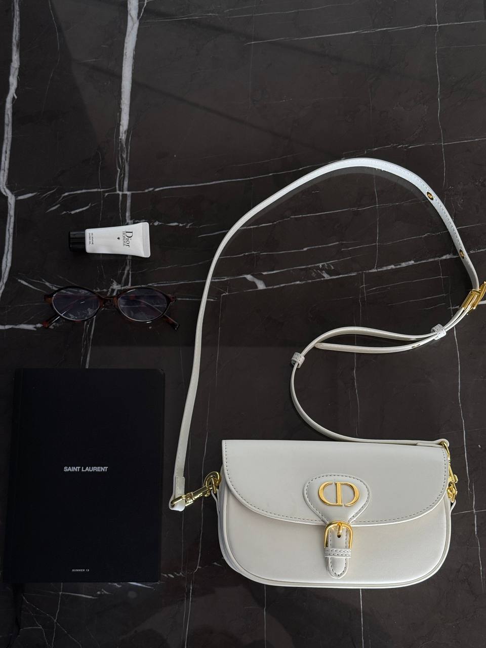 Dior Bobby East-West Mini Bag in White Calfskin - 2