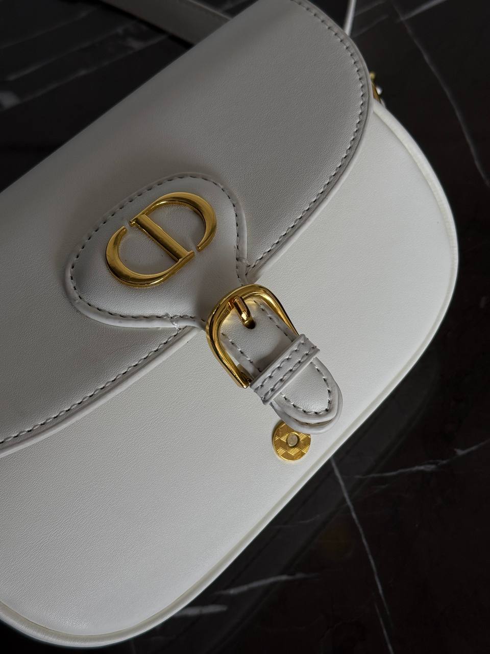 Dior Bobby East-West Mini Bag in White Calfskin - 9