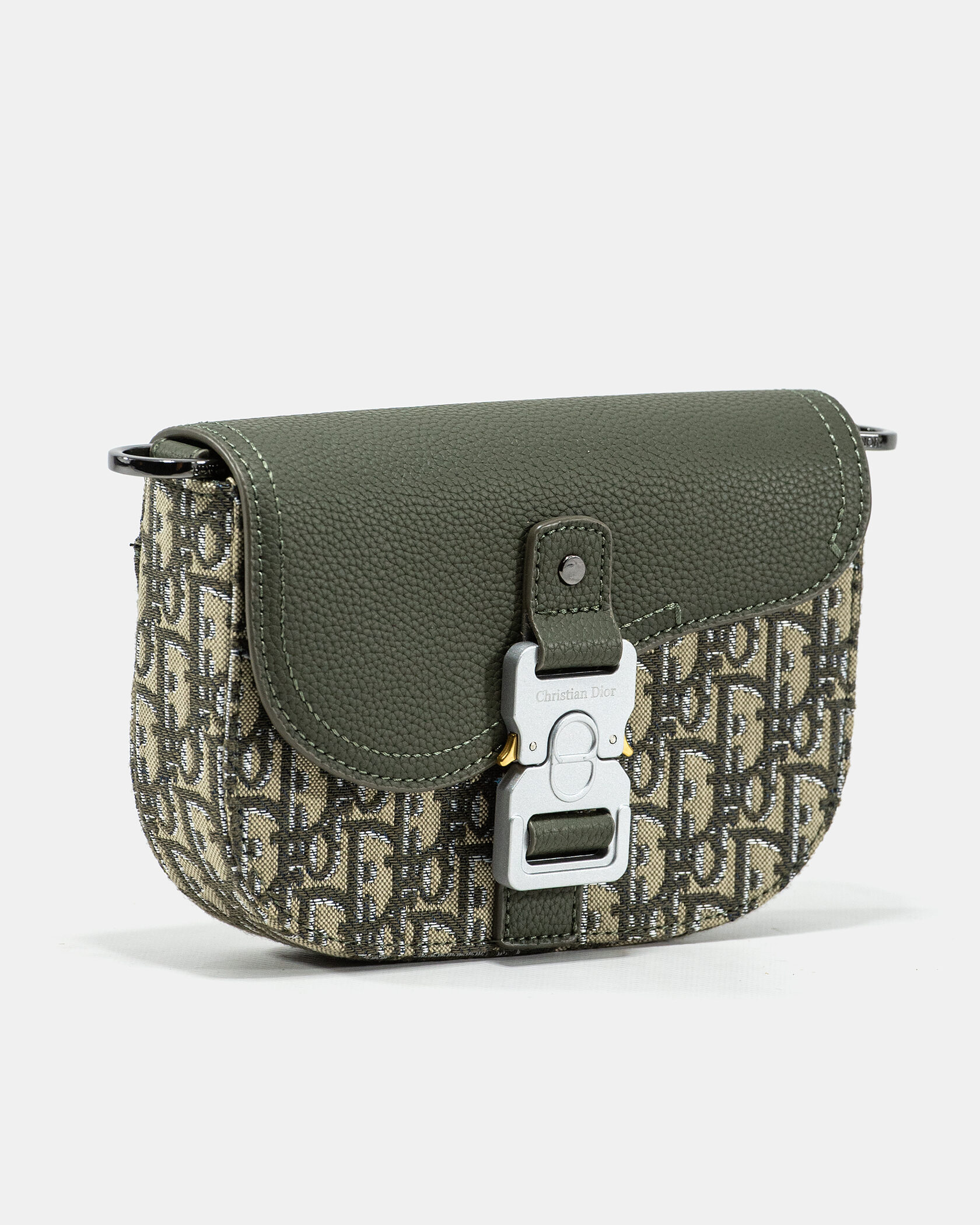 Dior Bobby Small Bag in Olive Green Oblique Jacquard - 6