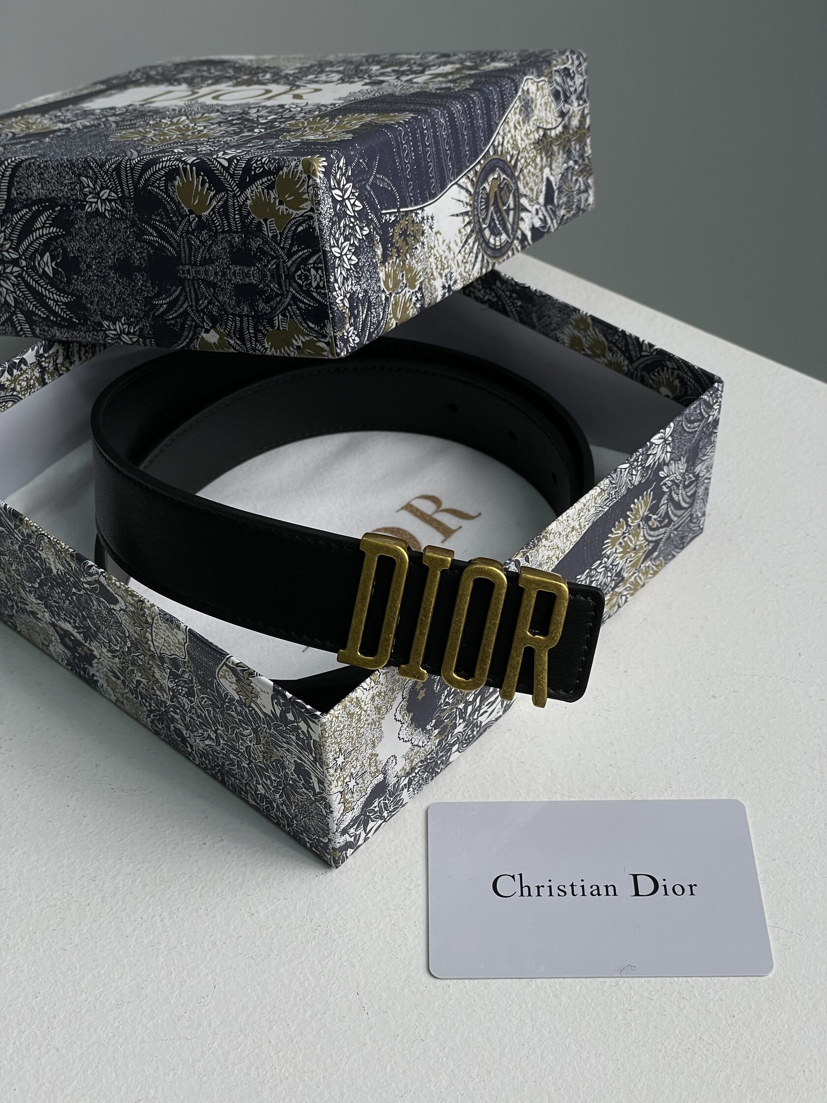 Dior D-Fence Belt Black Smooth Calfskin - 7