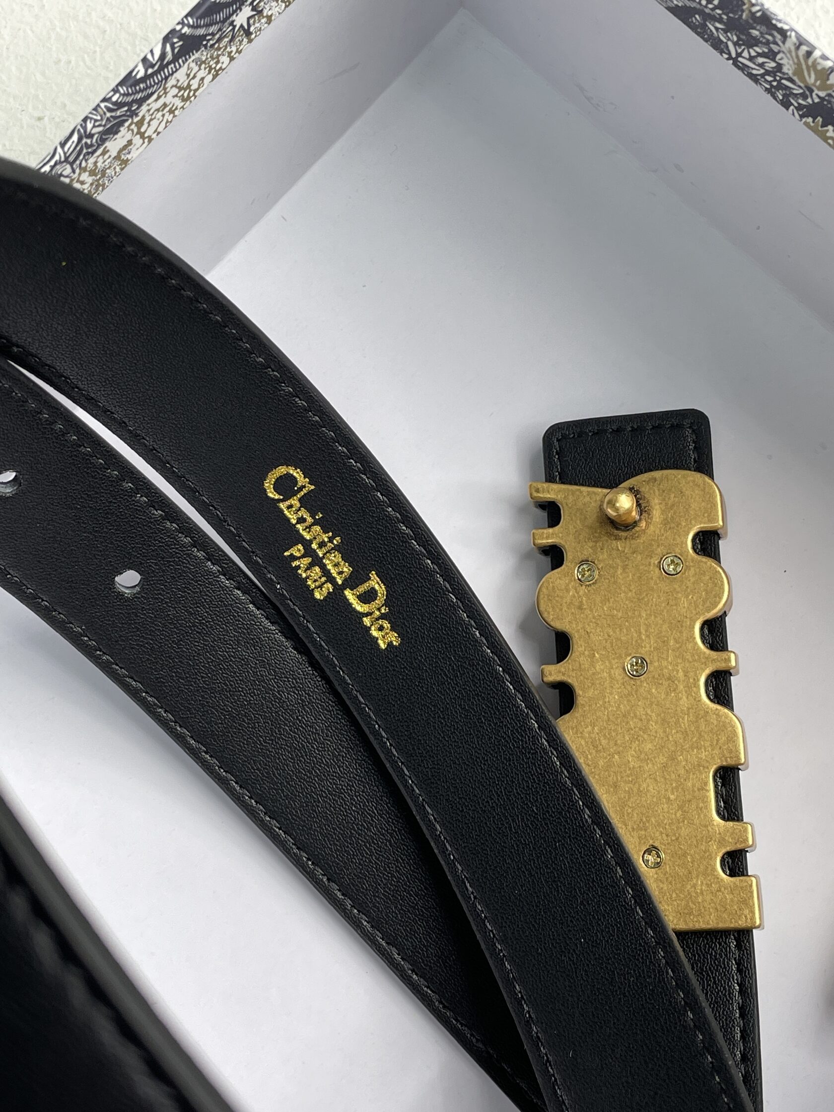 Dior JA-D-Fence Belt Black Smooth Calfskin - 10