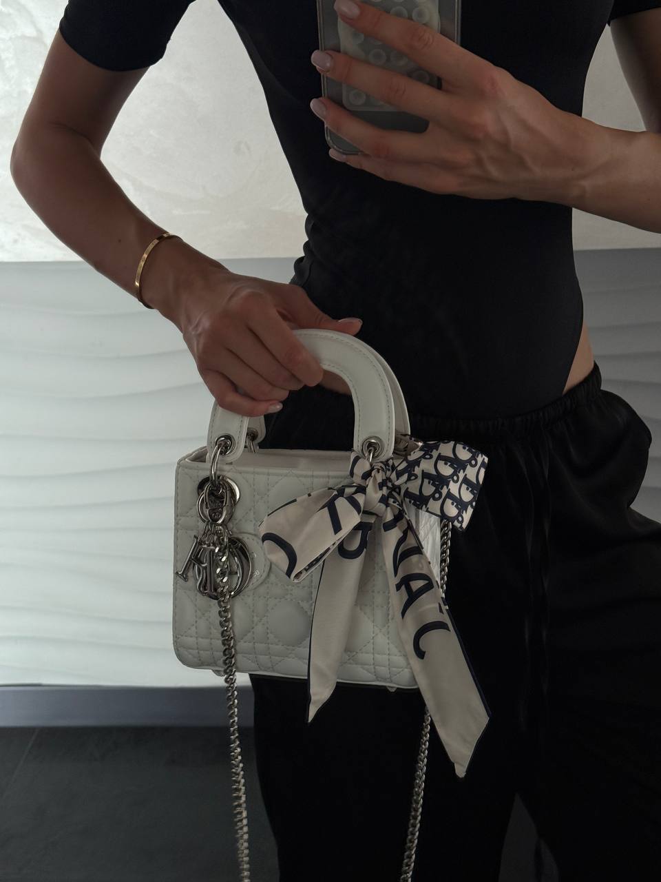 Dior Lady D-Joy Mikro Bag White - 3