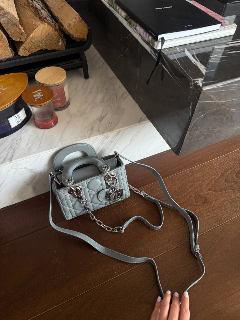 Dior Lady D-Joy Small Bag Grey - 6