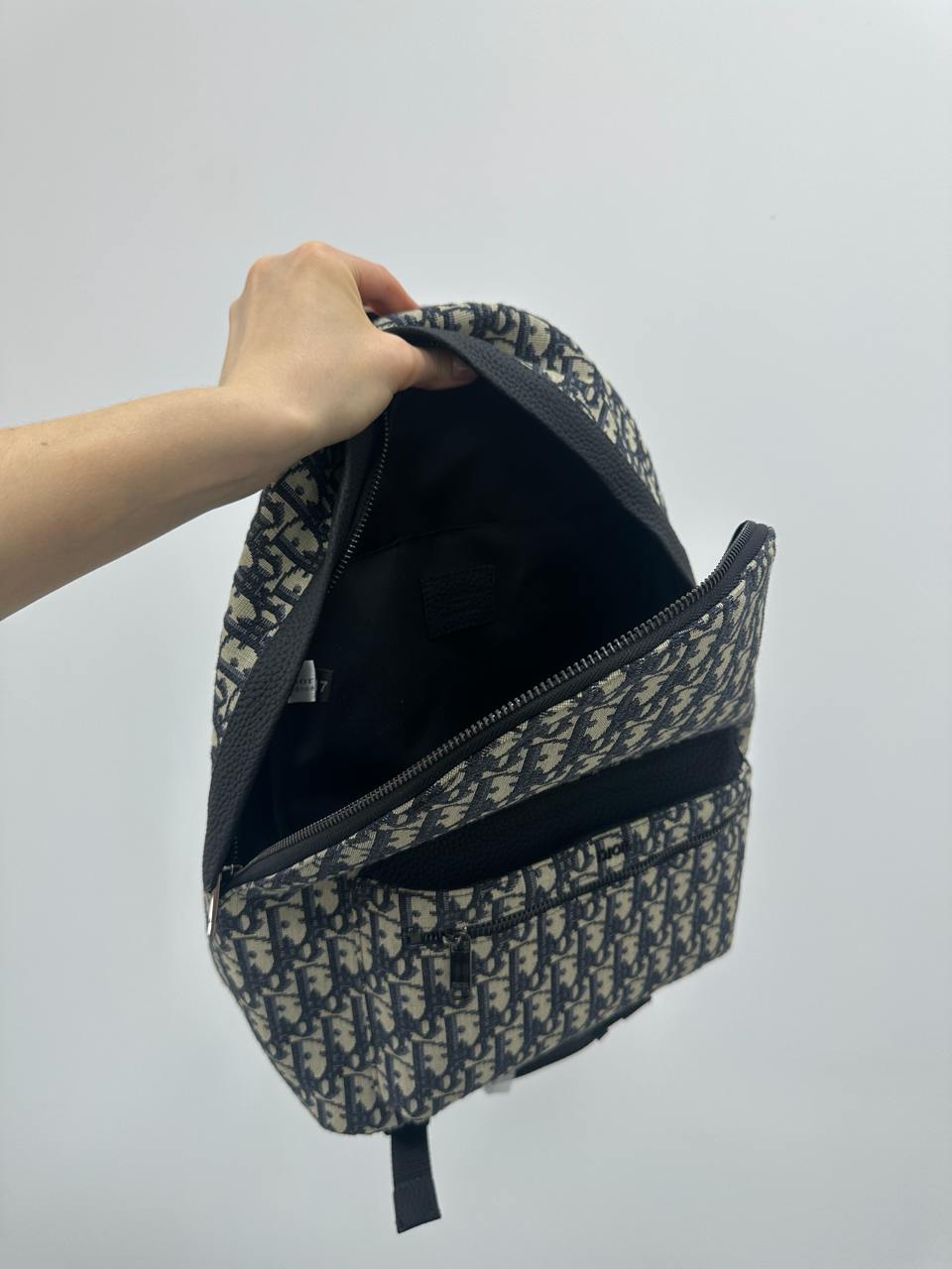 Dior Rider Backpack Beige/Blue Dior Oblique Jacquard - 11