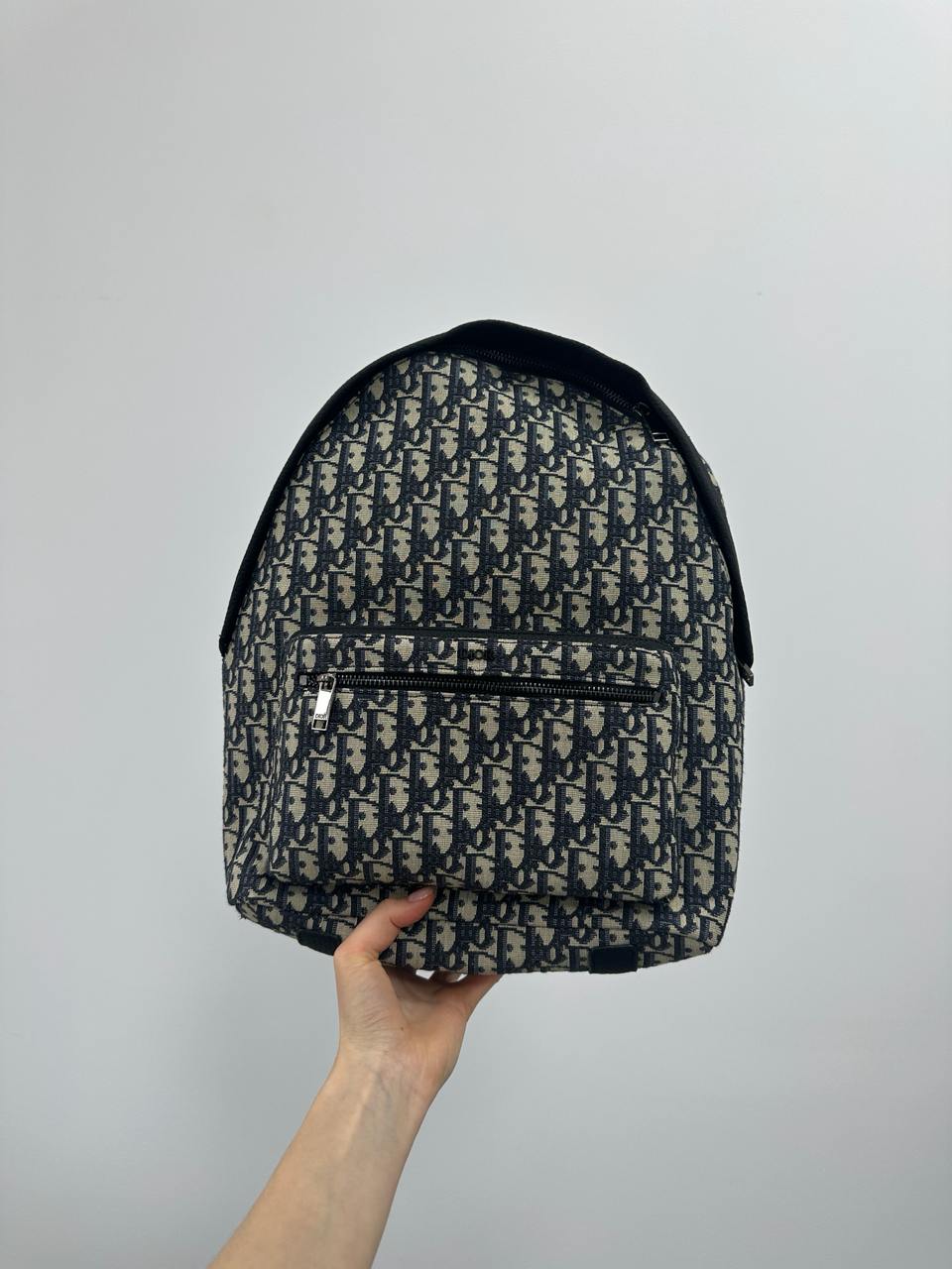 Dior Rider Backpack Beige/Blue Dior Oblique Jacquard - 3