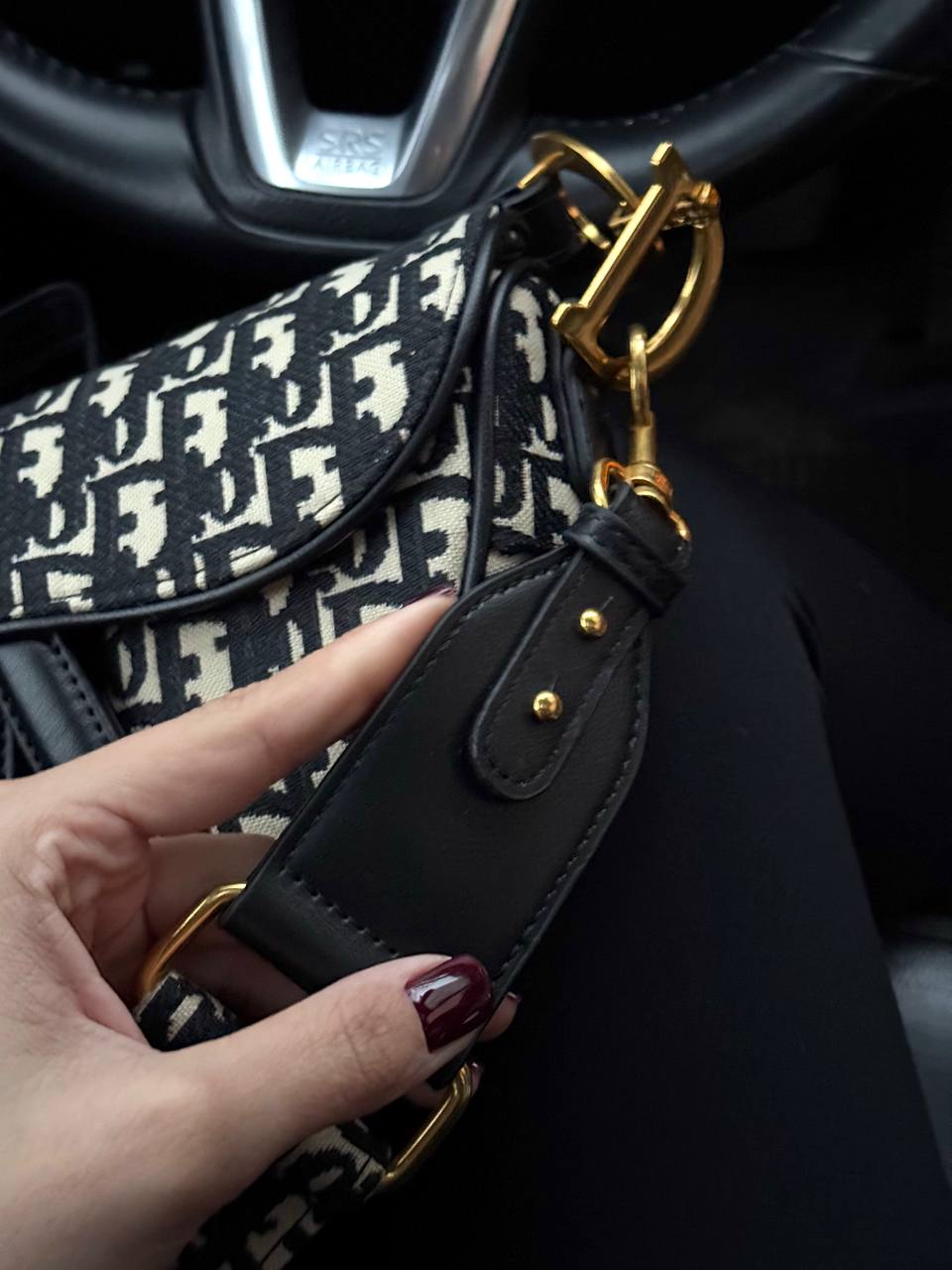 Dior Saddle Bag with Strap Black Dior Oblique Jacquard - 10