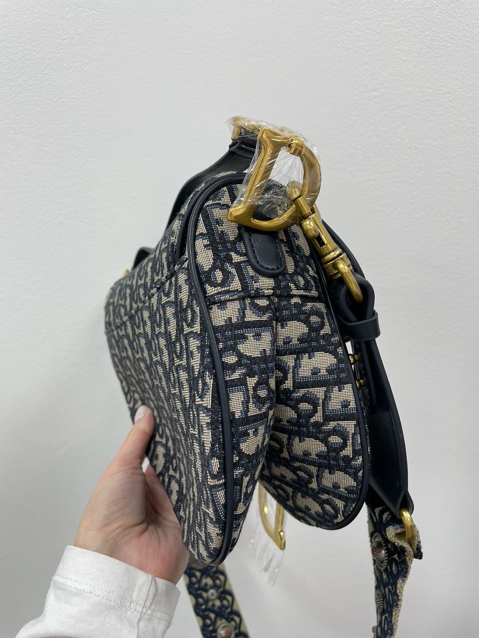 Dior Saddle Bag with Strap Blue Dior Oblique Jacquard - 13