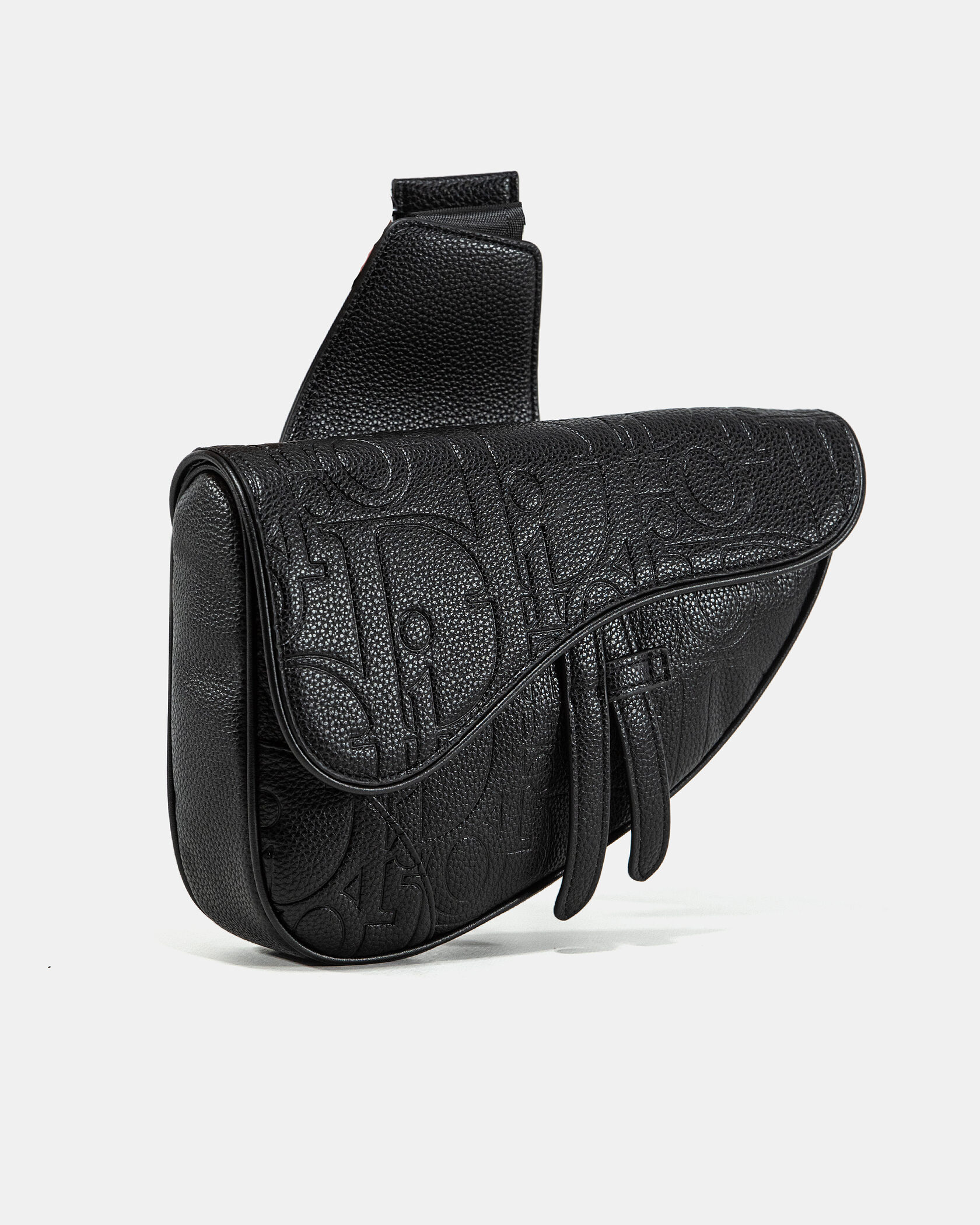 Dior Saddle Belt Bag in Black Oblique Embossed Calfskin - 4