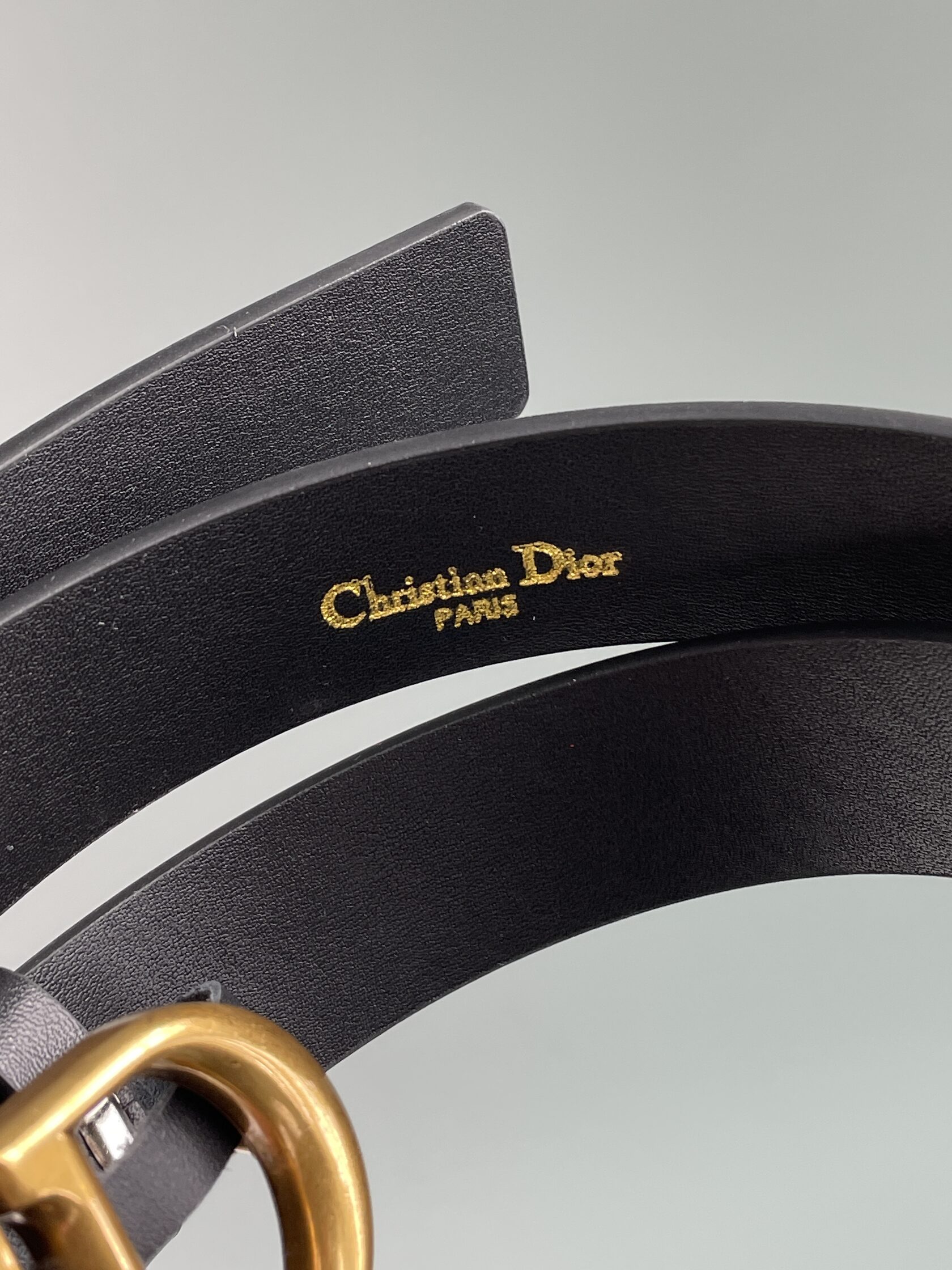 Dior Saddle Belt Black Ultrasmooth Calfskin Gold - 8