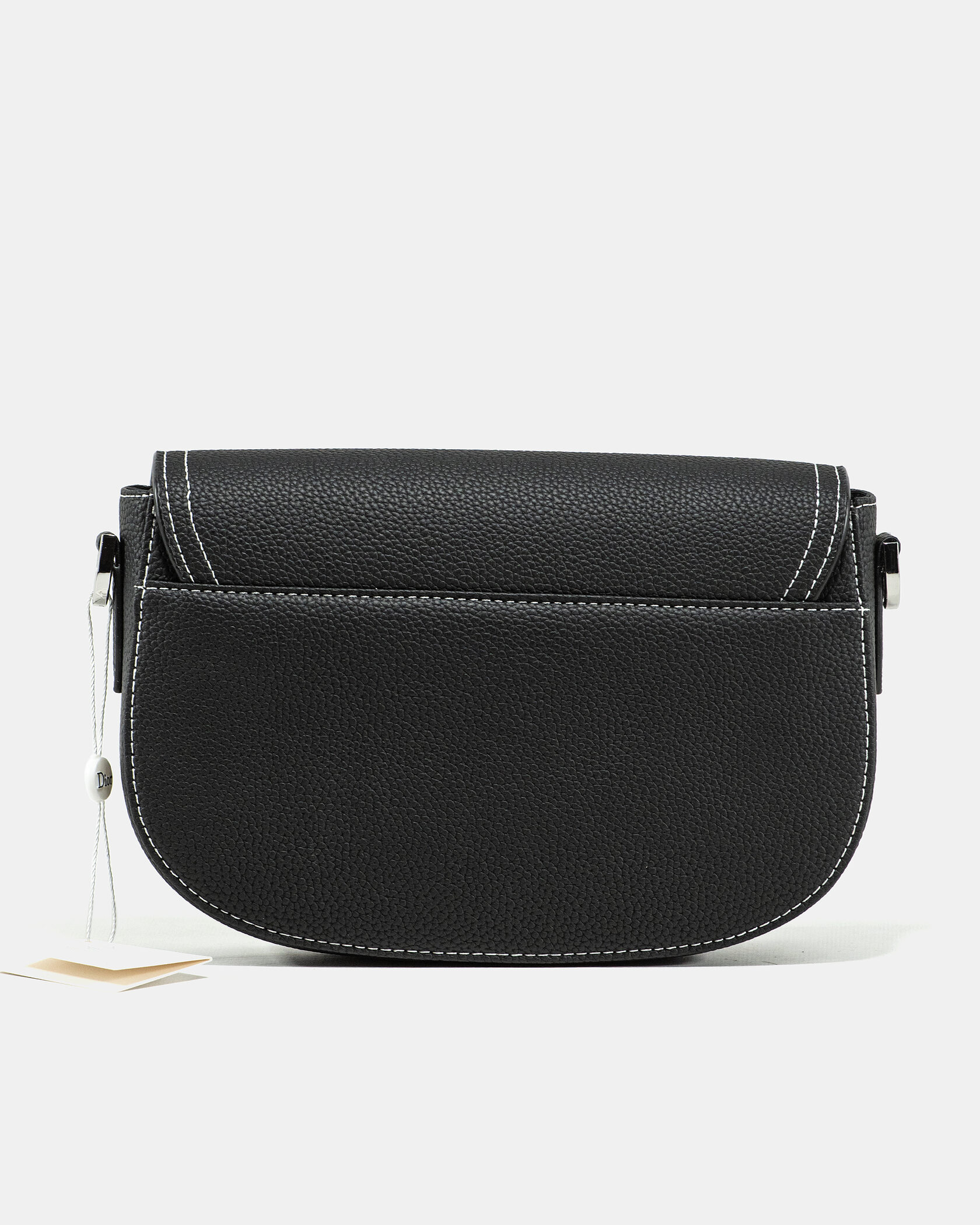 Dior Saddle Messenger Bag in Black Grained Calfskin - 11