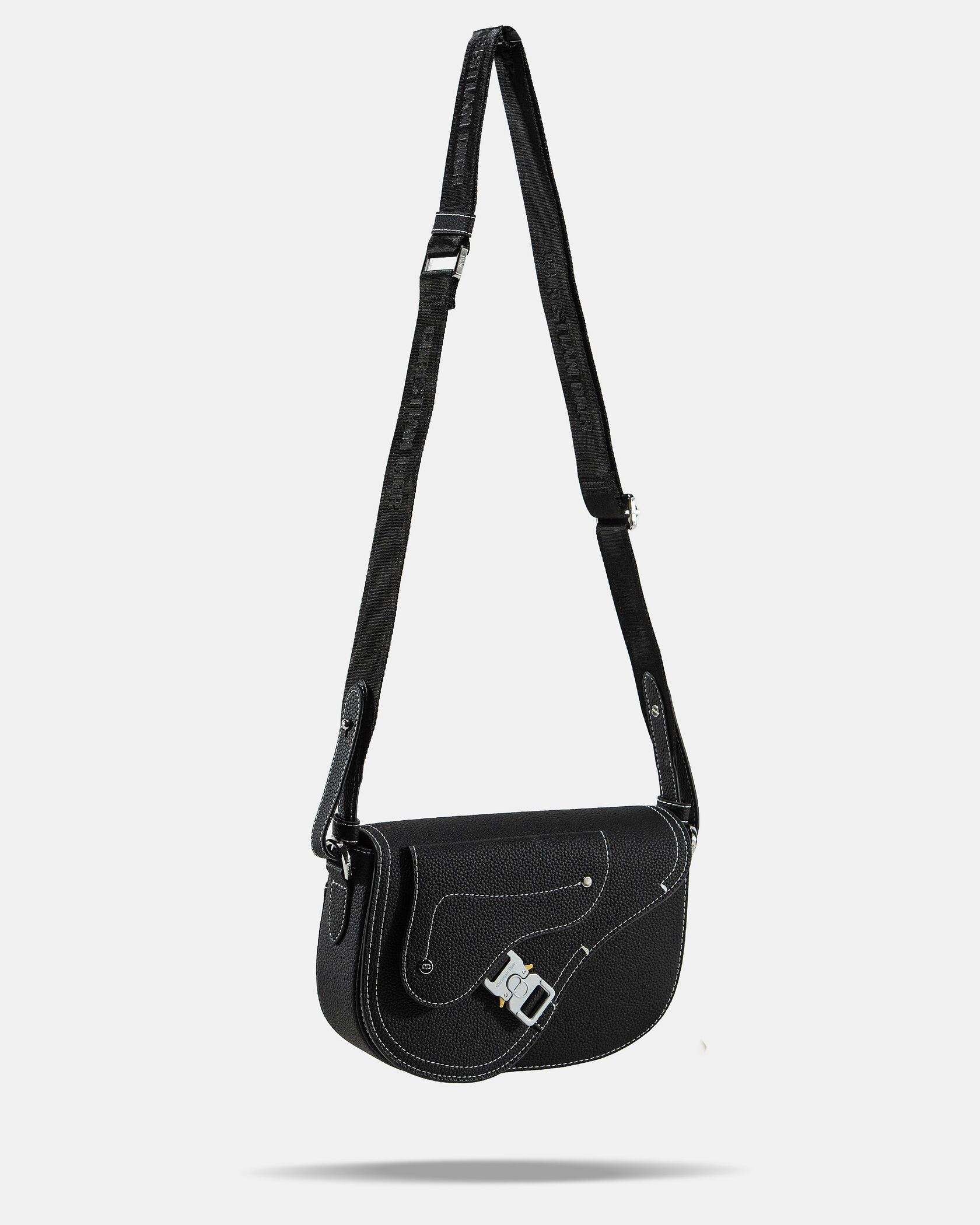 Dior Saddle Messenger Bag in Black Grained Calfskin - 6
