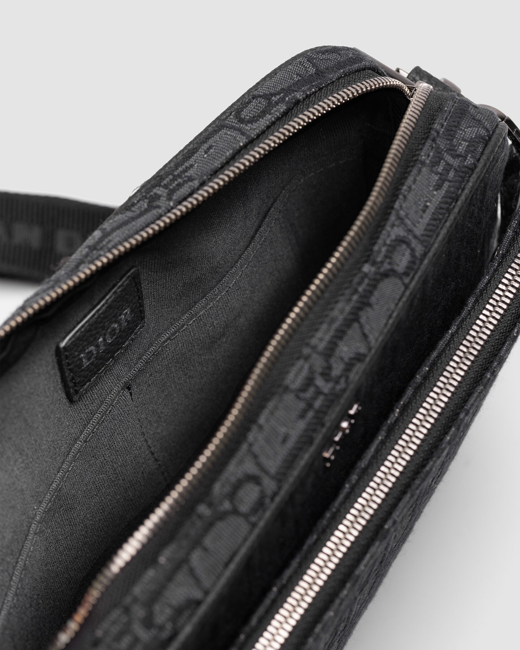 Dior Saddle Triple Pouch Black Oblique Jacquard - 12