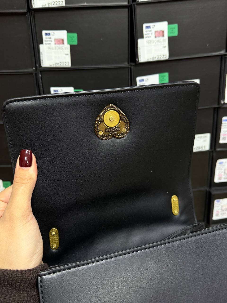 Dolce &amp; Gabbana Devotion Small Quilted Leather Shoulder Bag in Black - 16