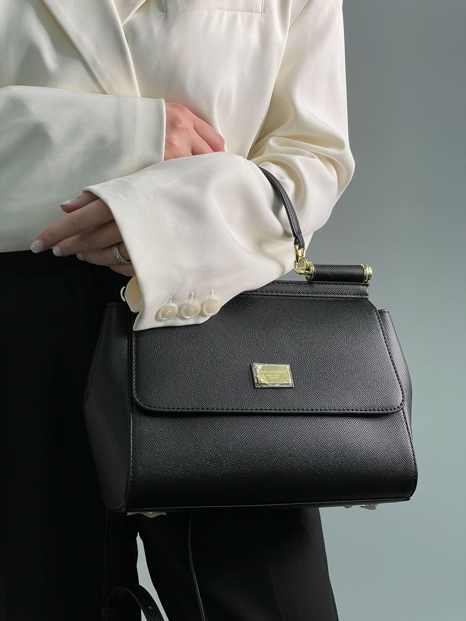 Dolce&amp;Gabbana Sicily Medium Elongated Black - 4