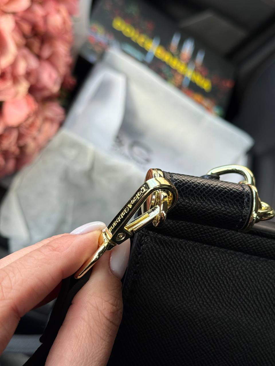 Dolce &amp; Gabbana Sicily Mini Textured-Leather Shoulder Bag in Light Black - 10