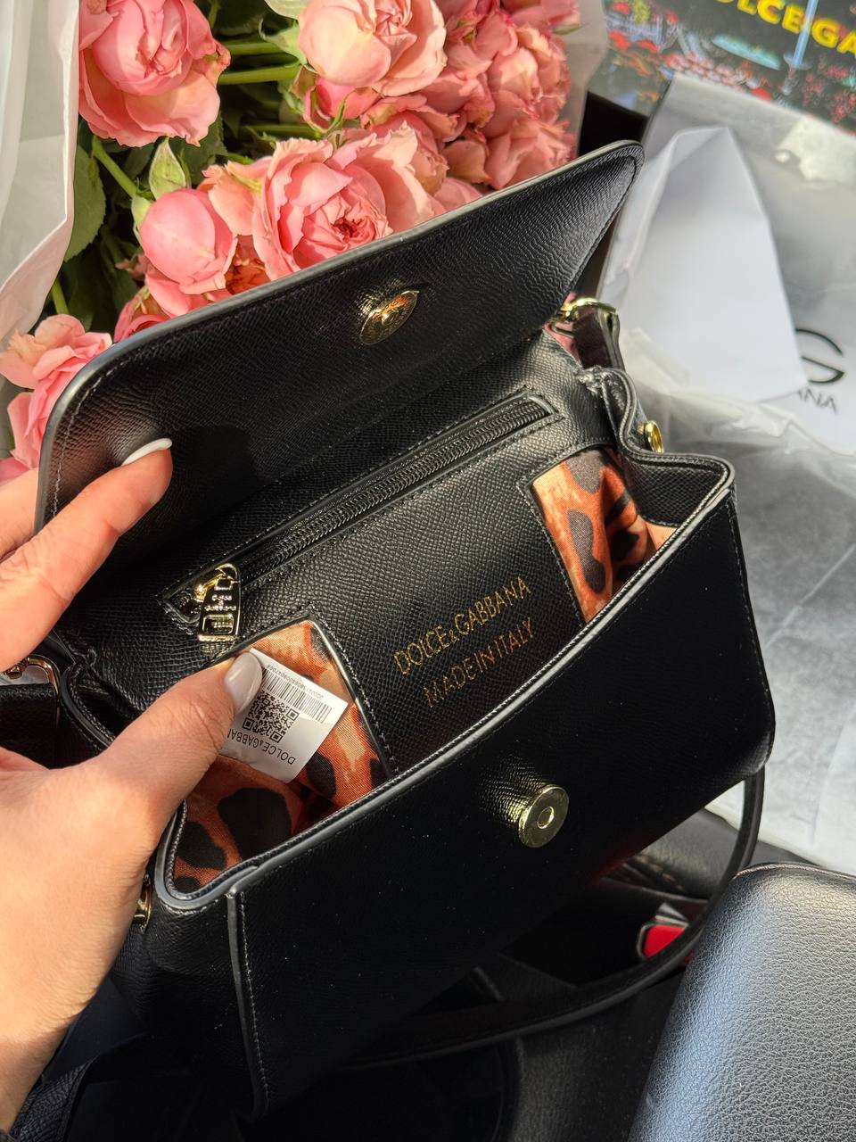 Dolce &amp; Gabbana Sicily Mini Textured-Leather Shoulder Bag in Light Black - 11