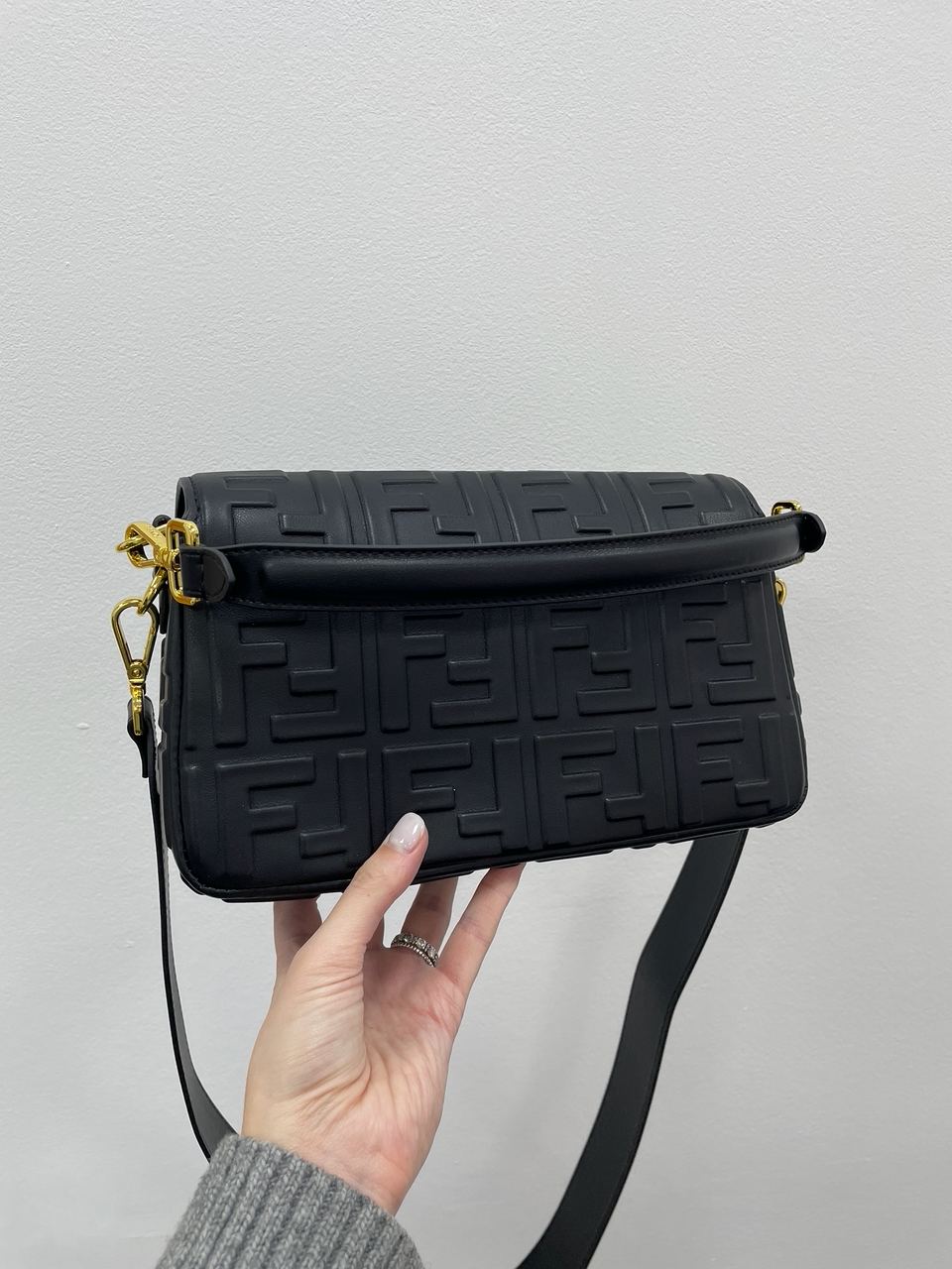 Fendi Baguette Black Leather Bag - 10
