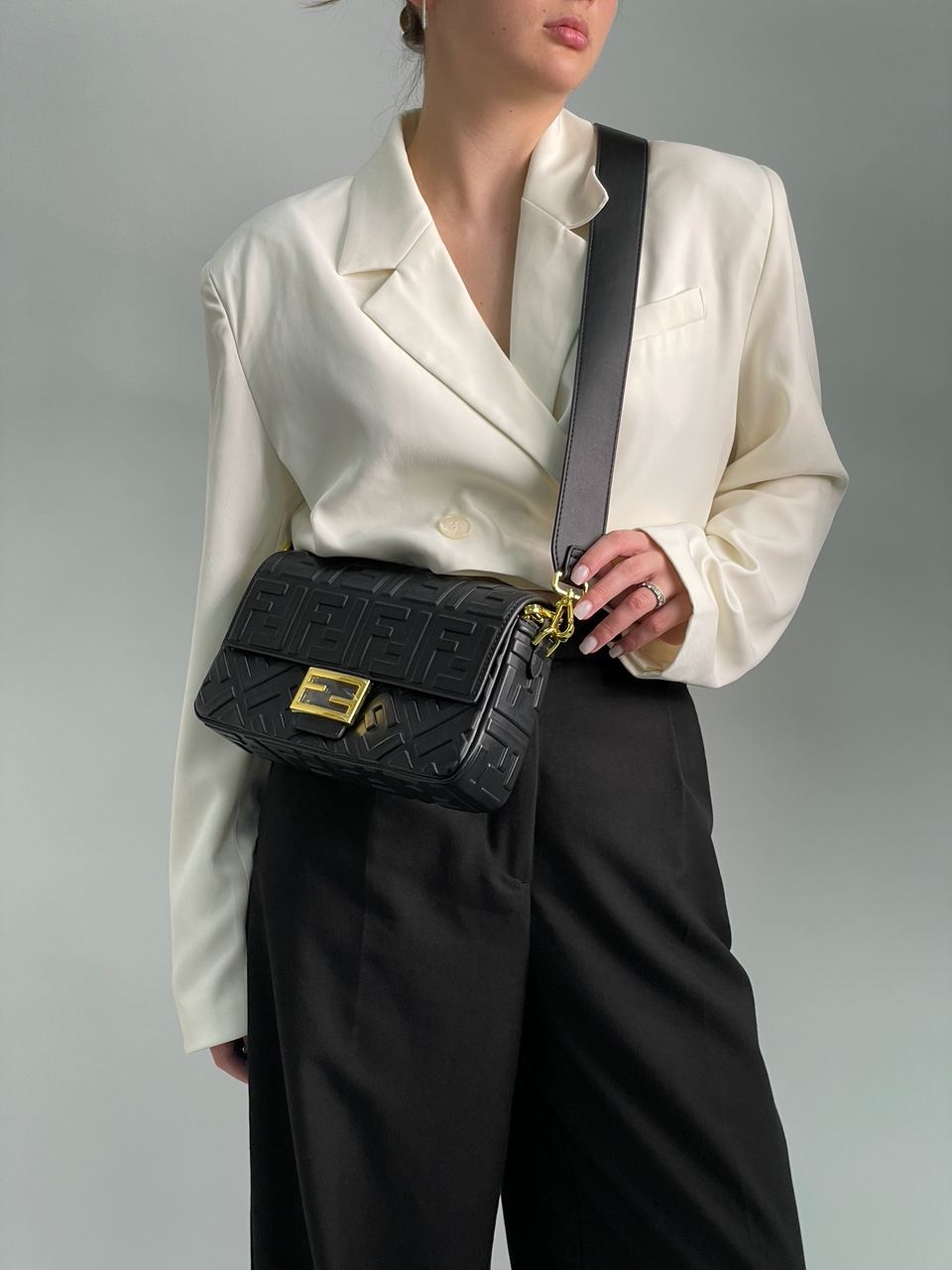 Fendi Baguette Black Leather Bag - 6