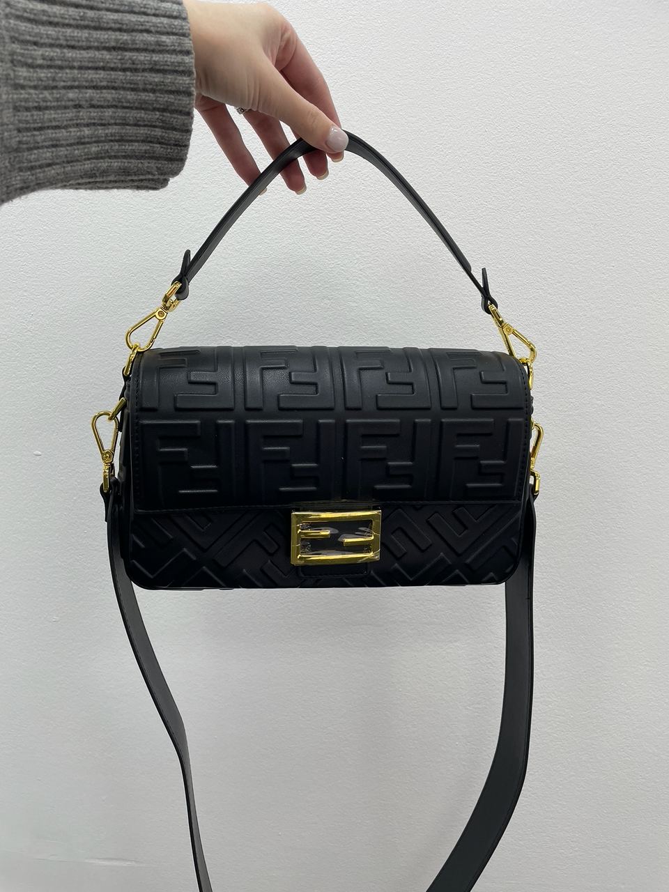Fendi Baguette Black Leather Bag - 8