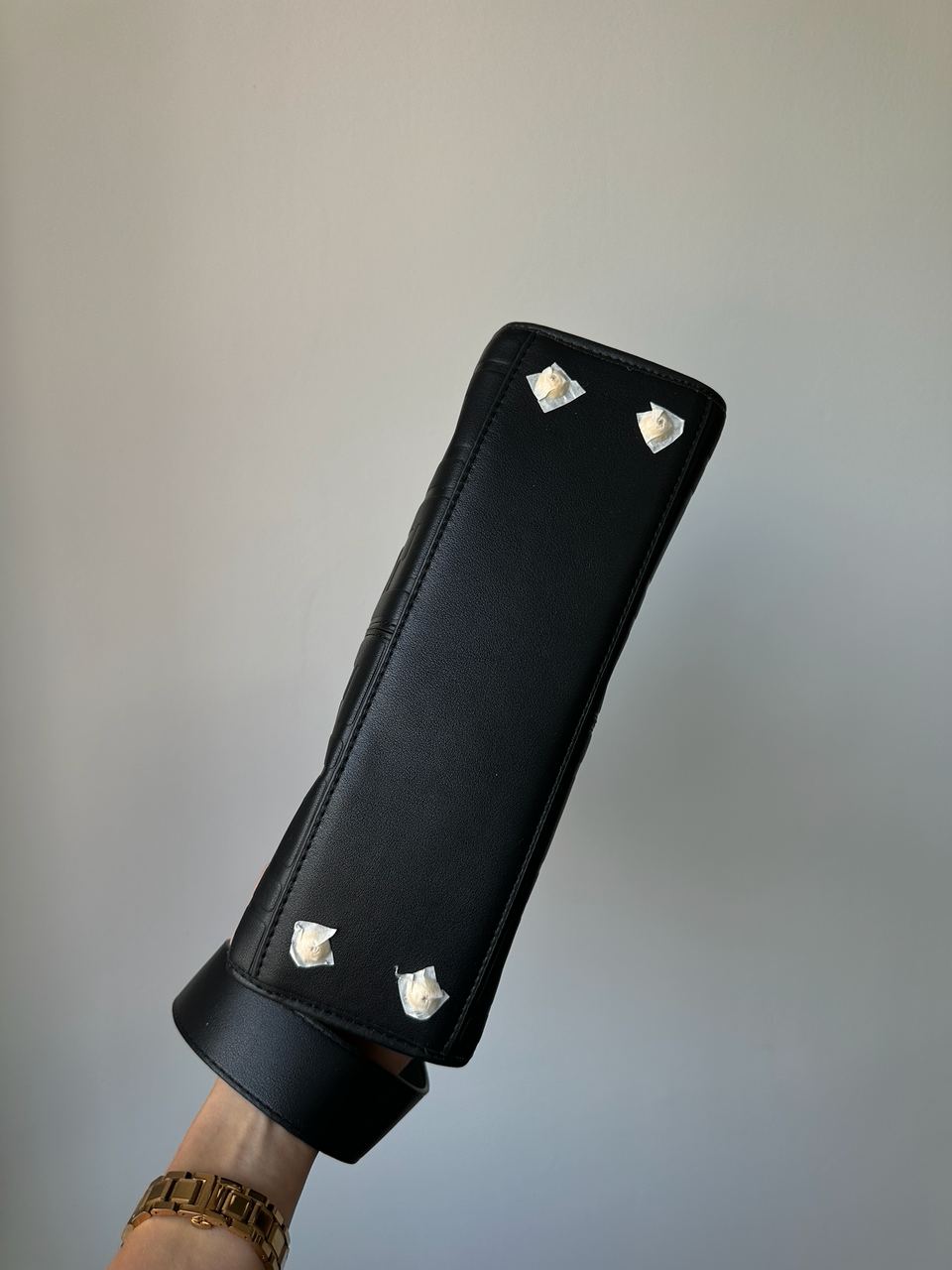 Fendi Black Leather Large Iconic Essentially Peekaboo Top Handle - 10