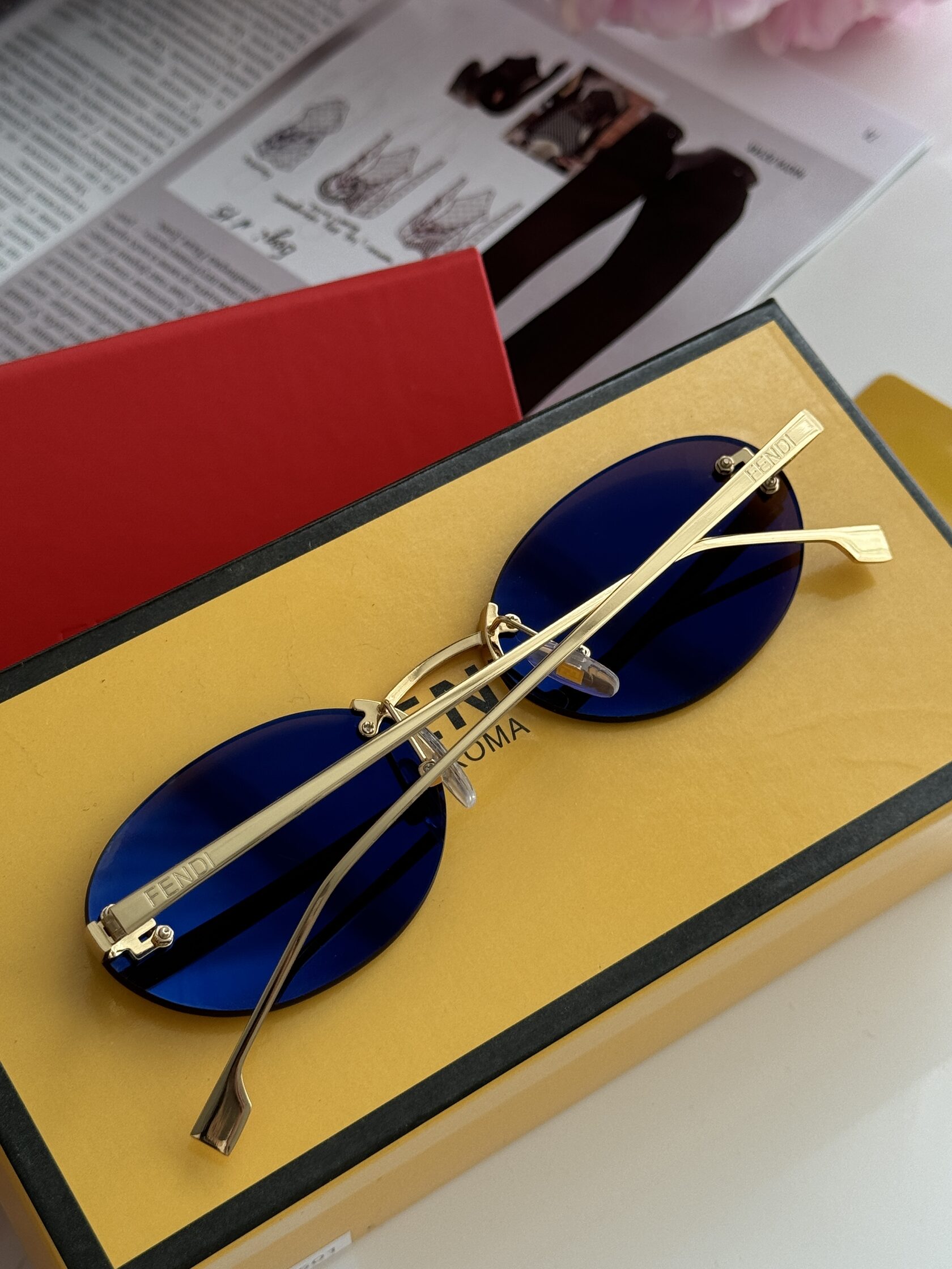 Fendi FE4075US 6LB/IC Brown/Gold - 13