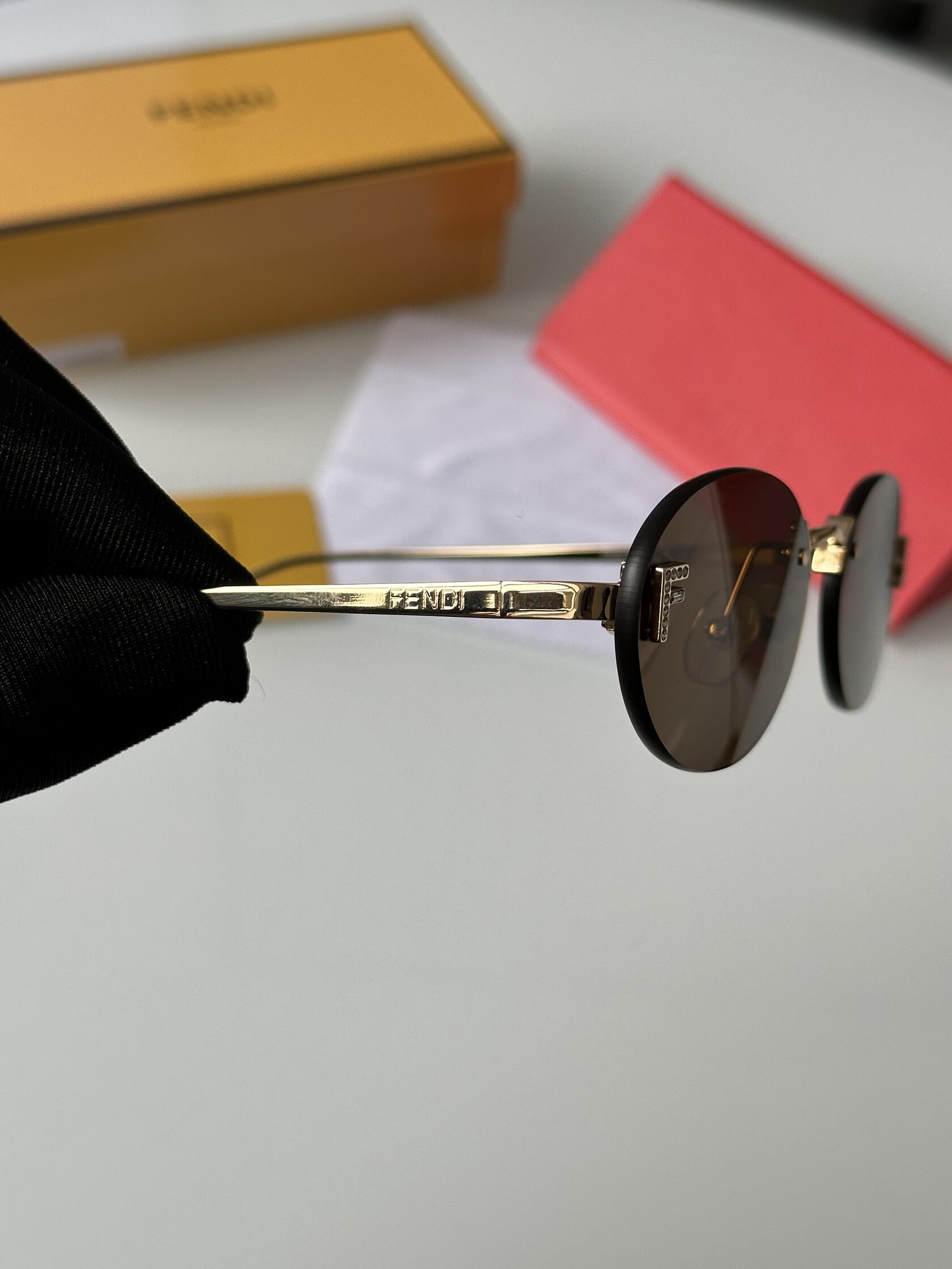 Fendi FE4075US 6LB/IC Brown/Gold - 14