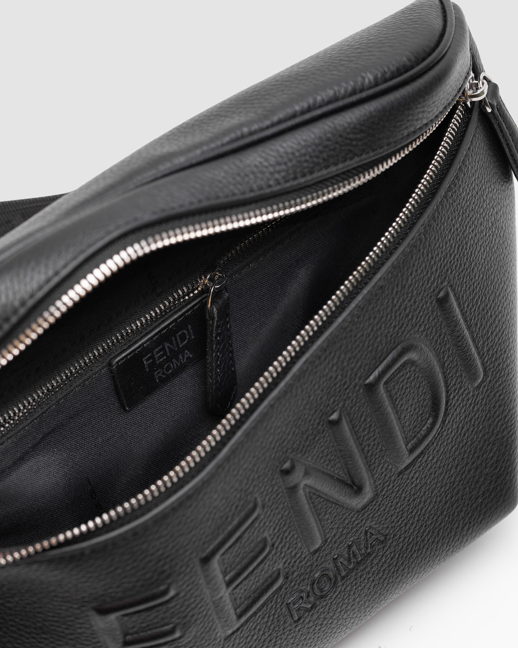 Fendi FF Zipped Belt Black Bag - 11