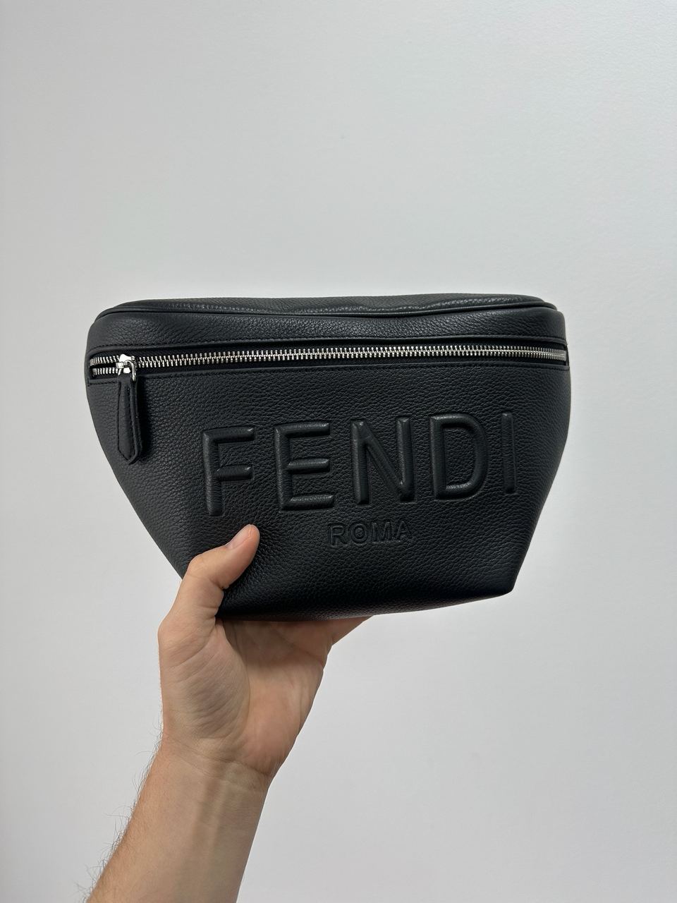 Fendi FF Zipped Belt Black Bag - 4