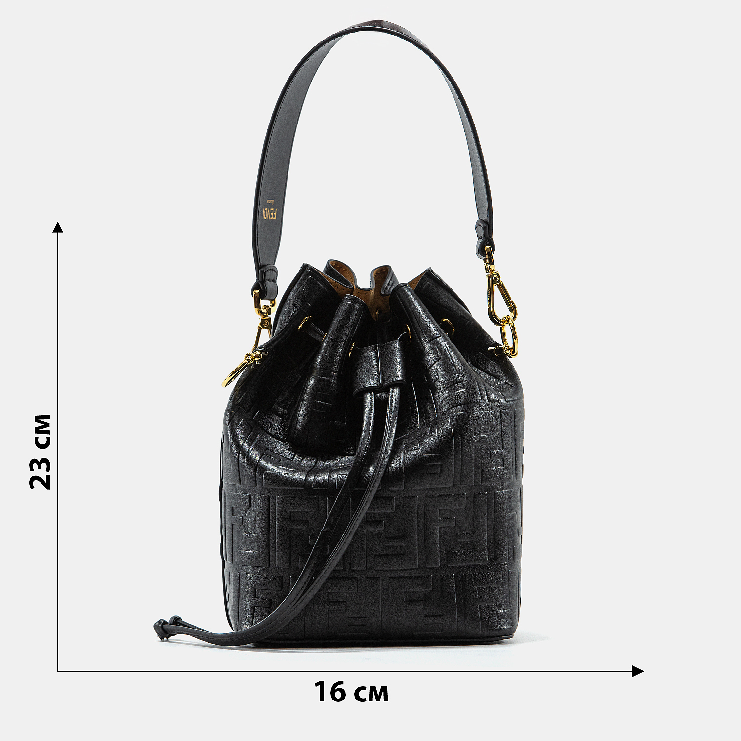 Fendi Mon Trésor bag in black embossed FF leather - 3