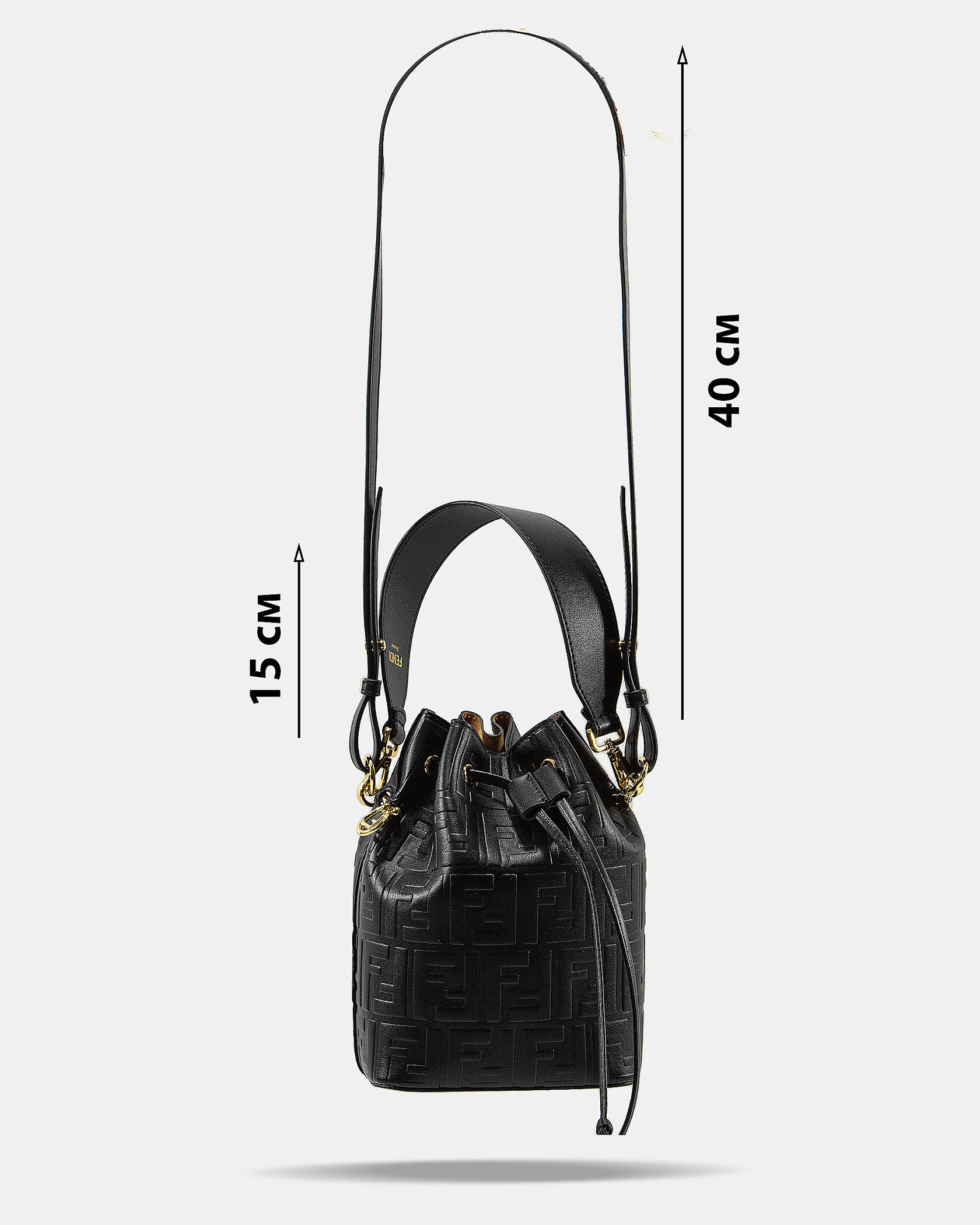 Fendi Mon Trésor bag in black embossed FF leather - 4
