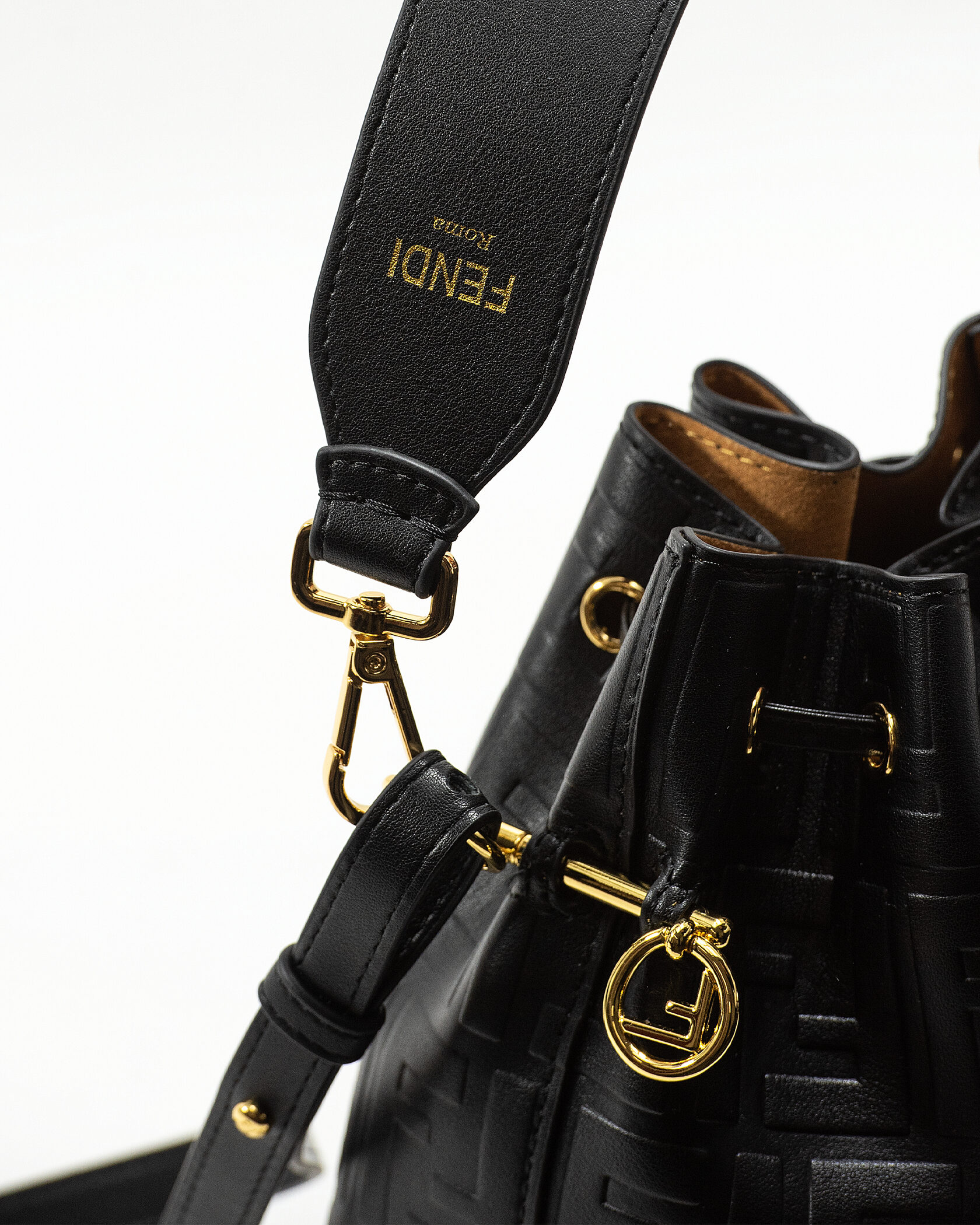 Fendi Mon Trésor bag in black embossed FF leather - 7