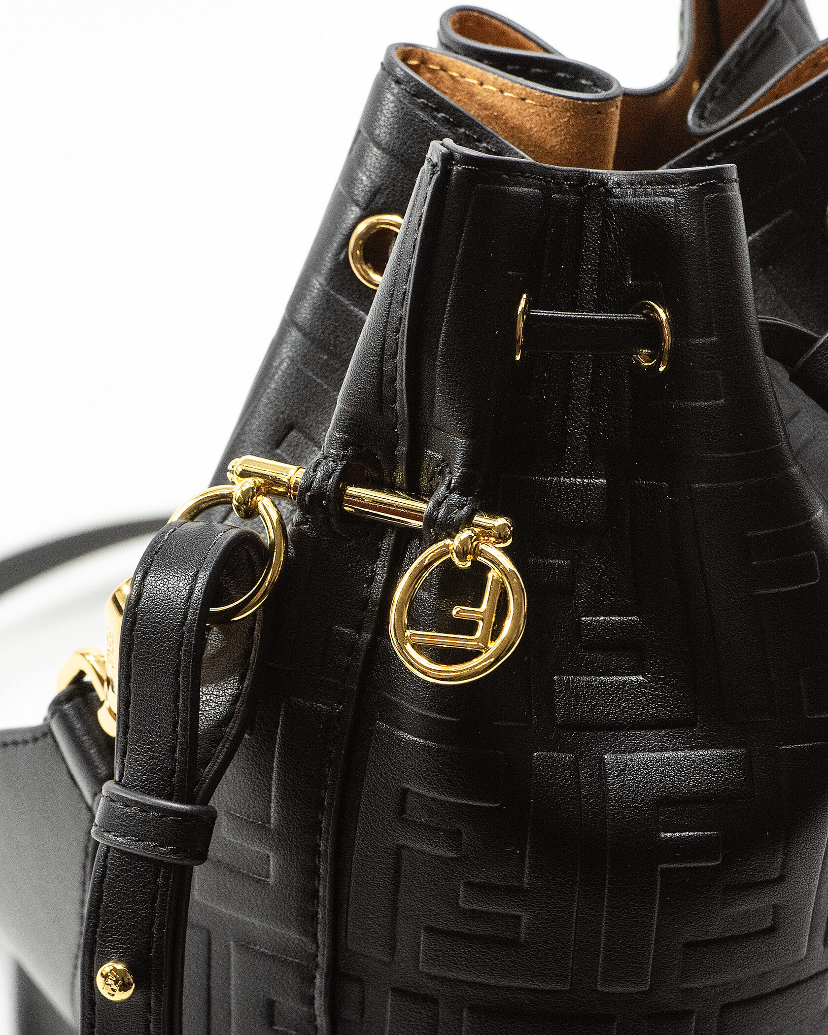 Fendi Mon Trésor bag in black embossed FF leather - 8