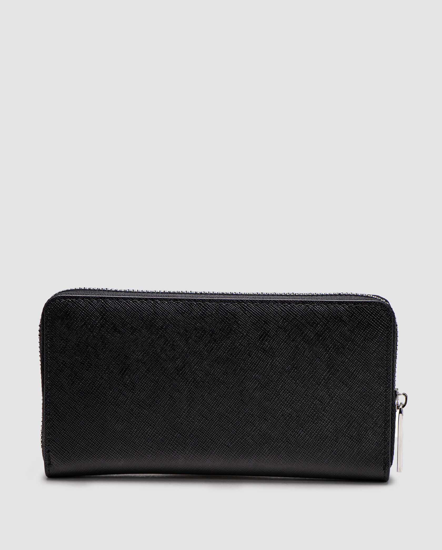 Fendi Zip Around Black Leather Wallet Fendi Eyes - 3