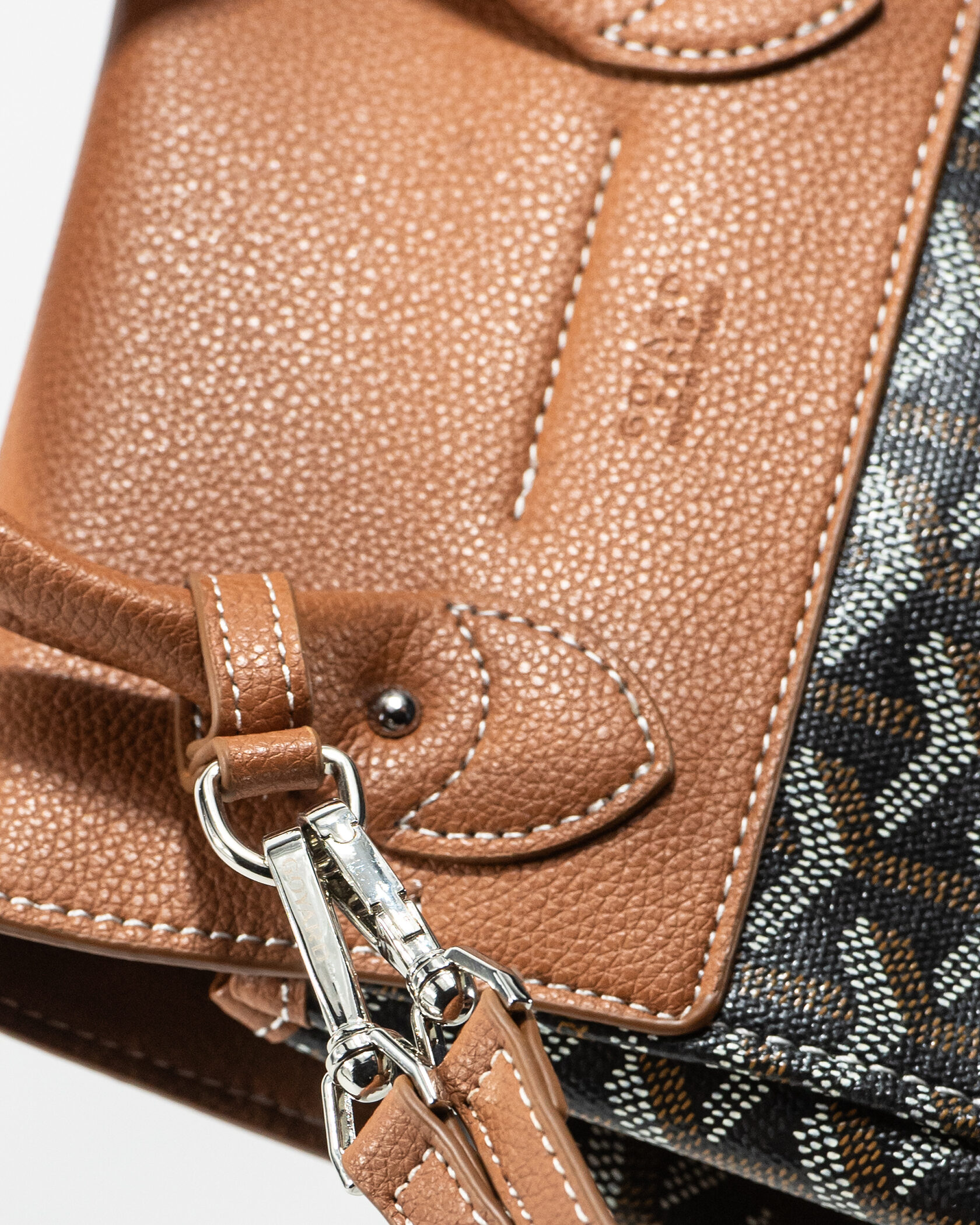 Goyard Saigon Mini Backpack in Black/Tan - 12