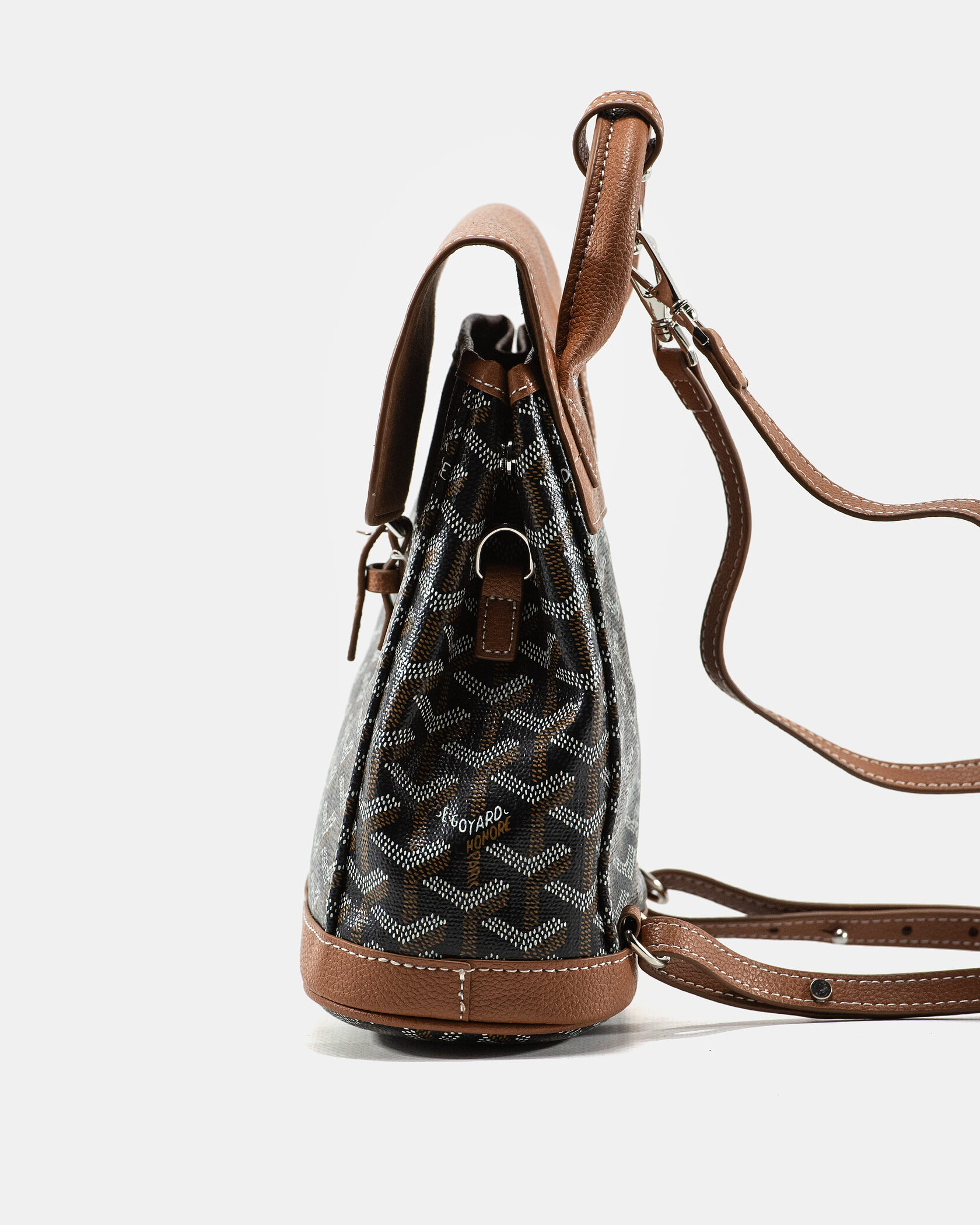 Goyard Saigon Mini Backpack in Black/Tan - 8