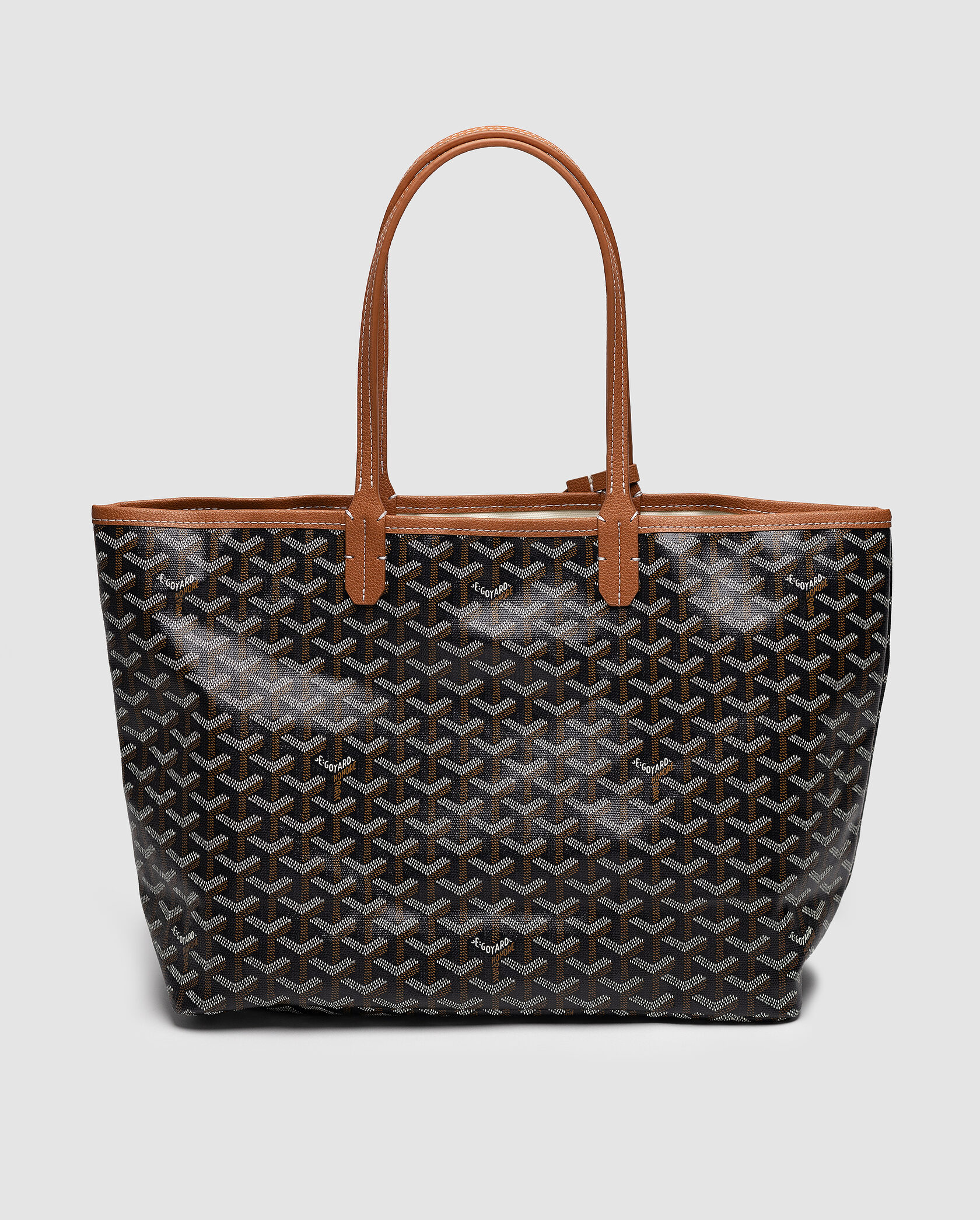 GOYARD Saint Louis PM Coated Canvas Tote bag Brown Black Ex - 2