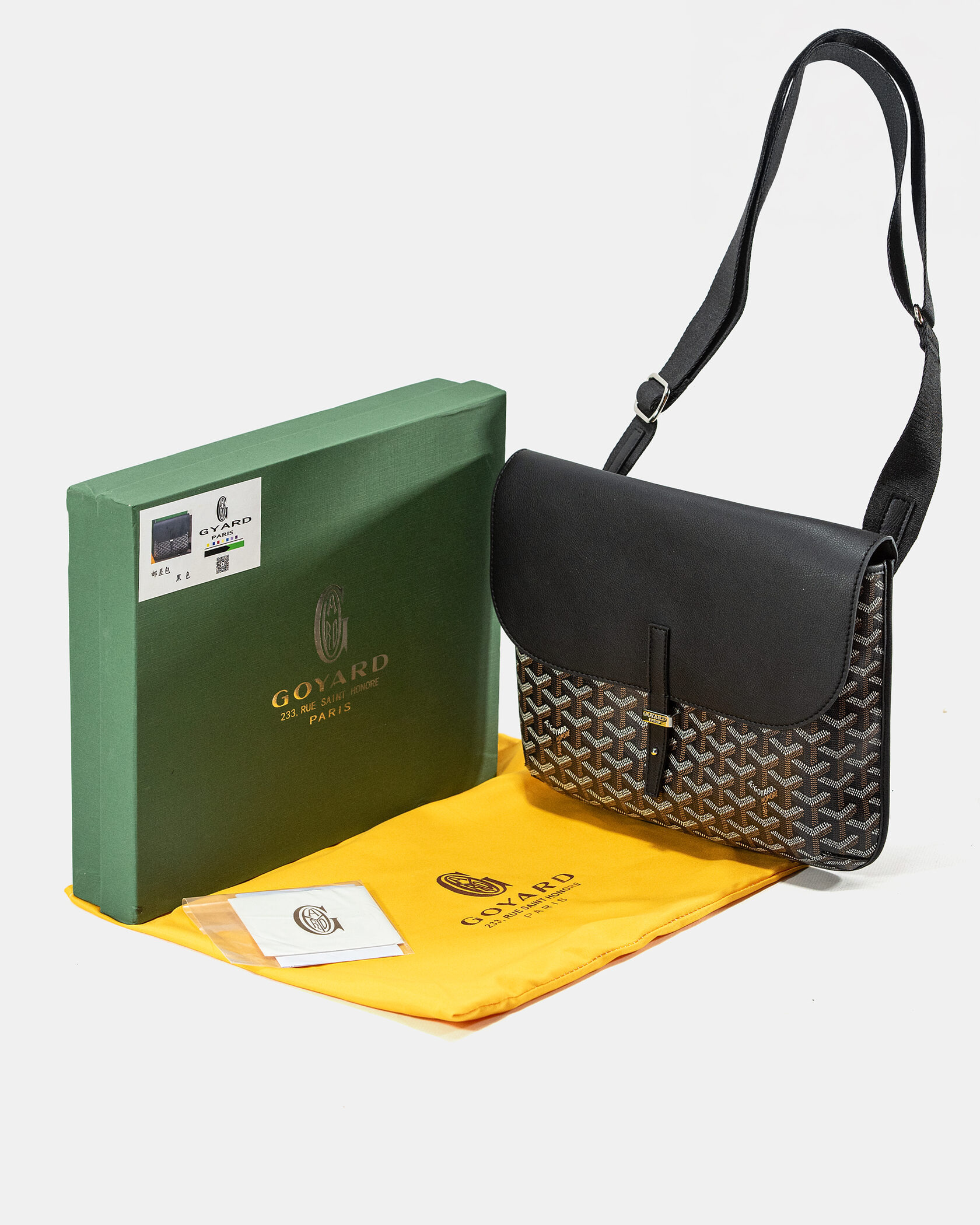 Goyardine Coursier Messenger Bag Black - 2