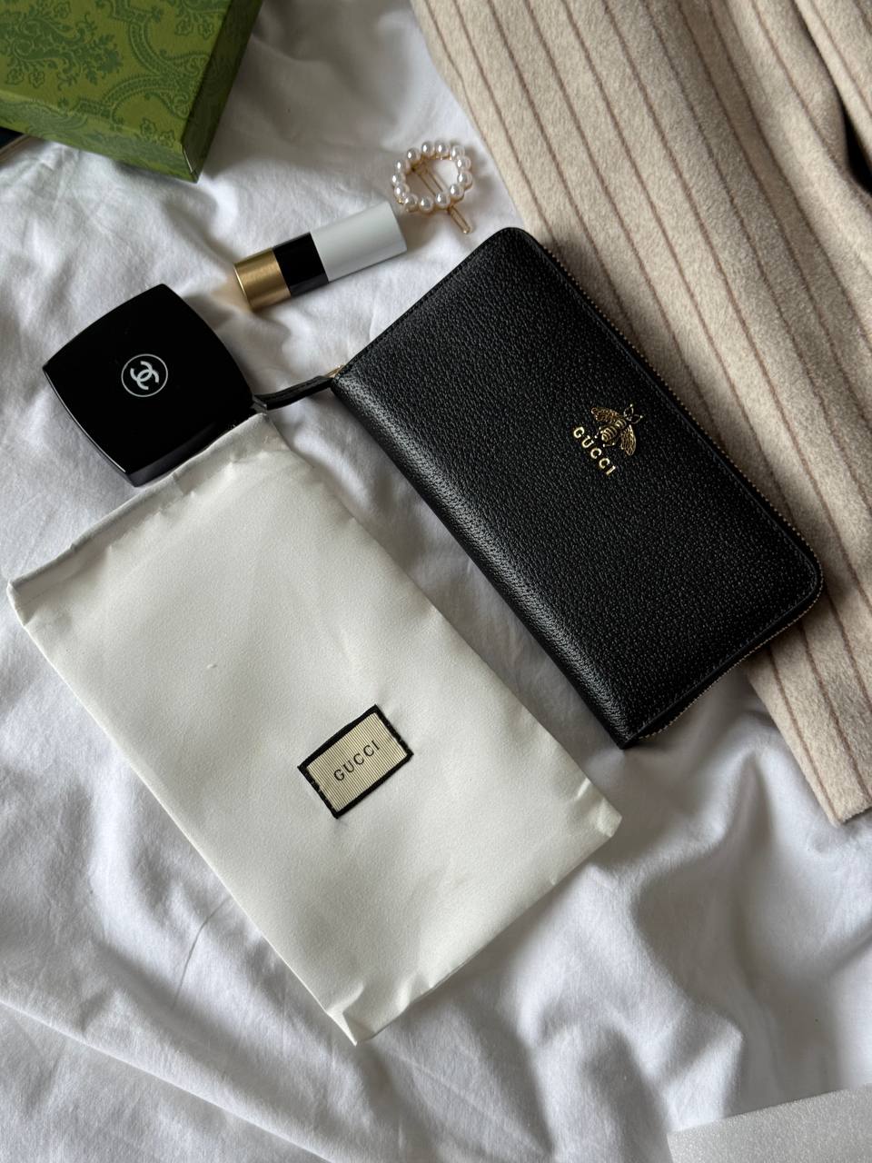 Gucci Animalier Leather Zip Around Wallet Black - 4